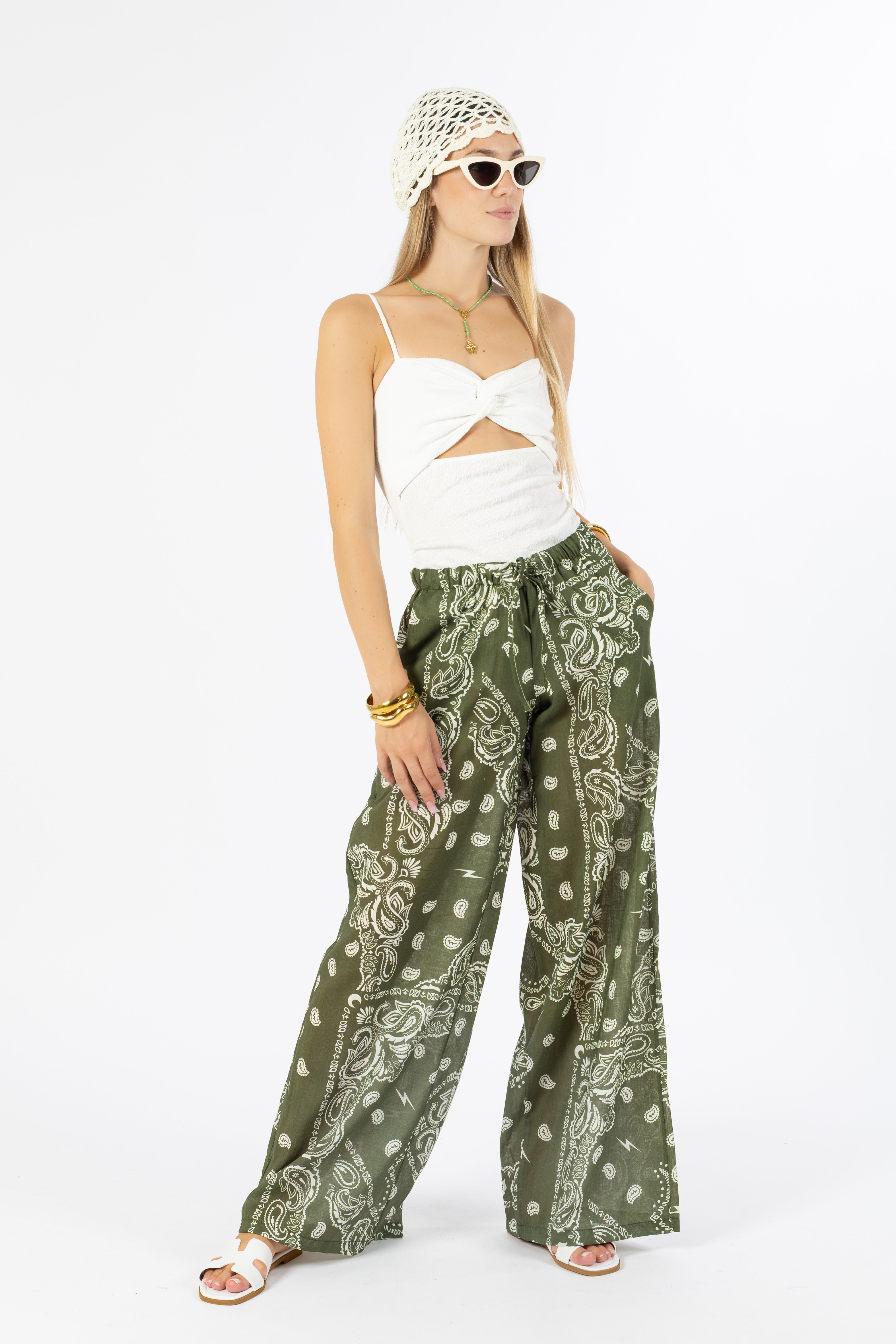 Pantalone bandana verde