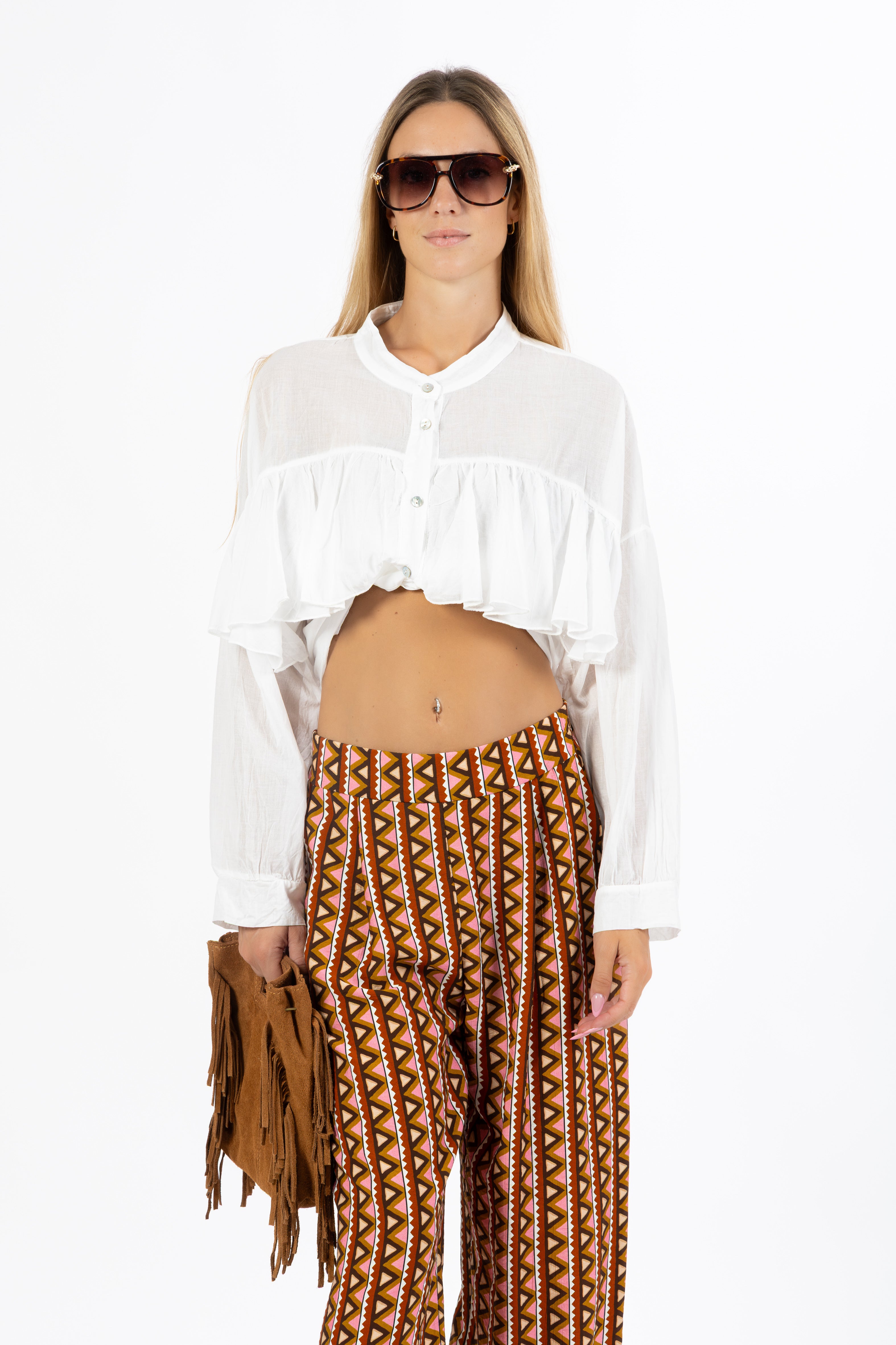 Camicia mussola balze