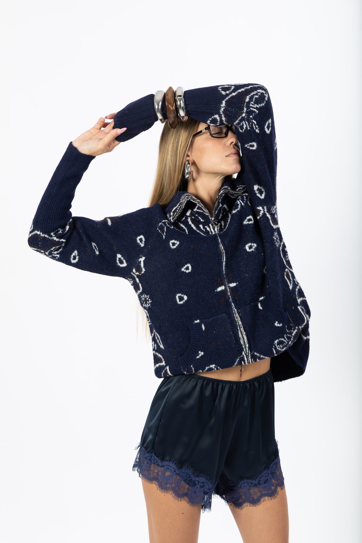 Maglione bandana blu