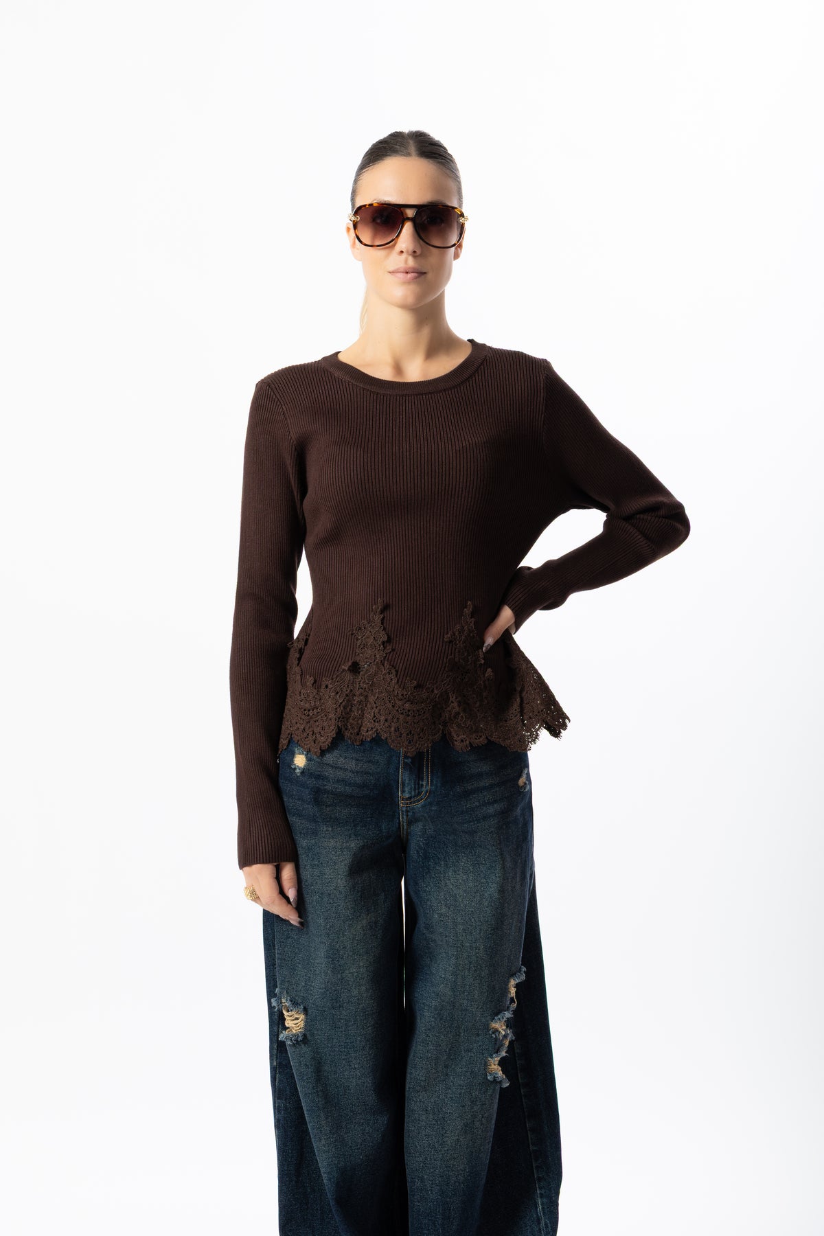 Pullover pizzo