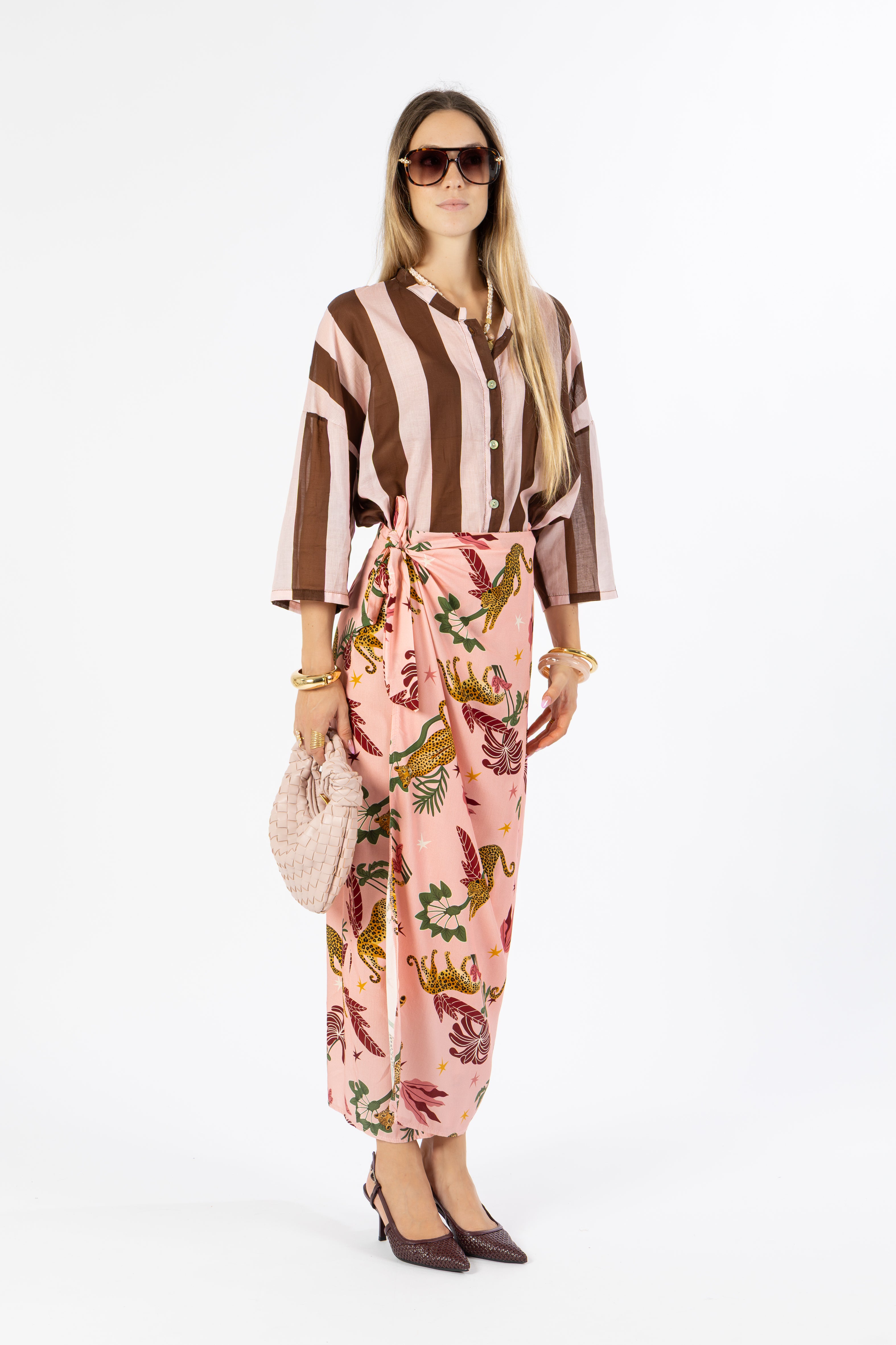 Camicia righe marrone