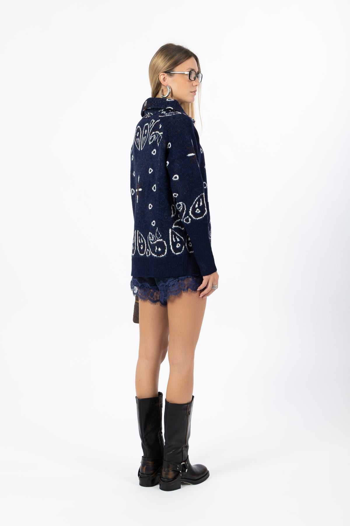 Maglione bandana blu