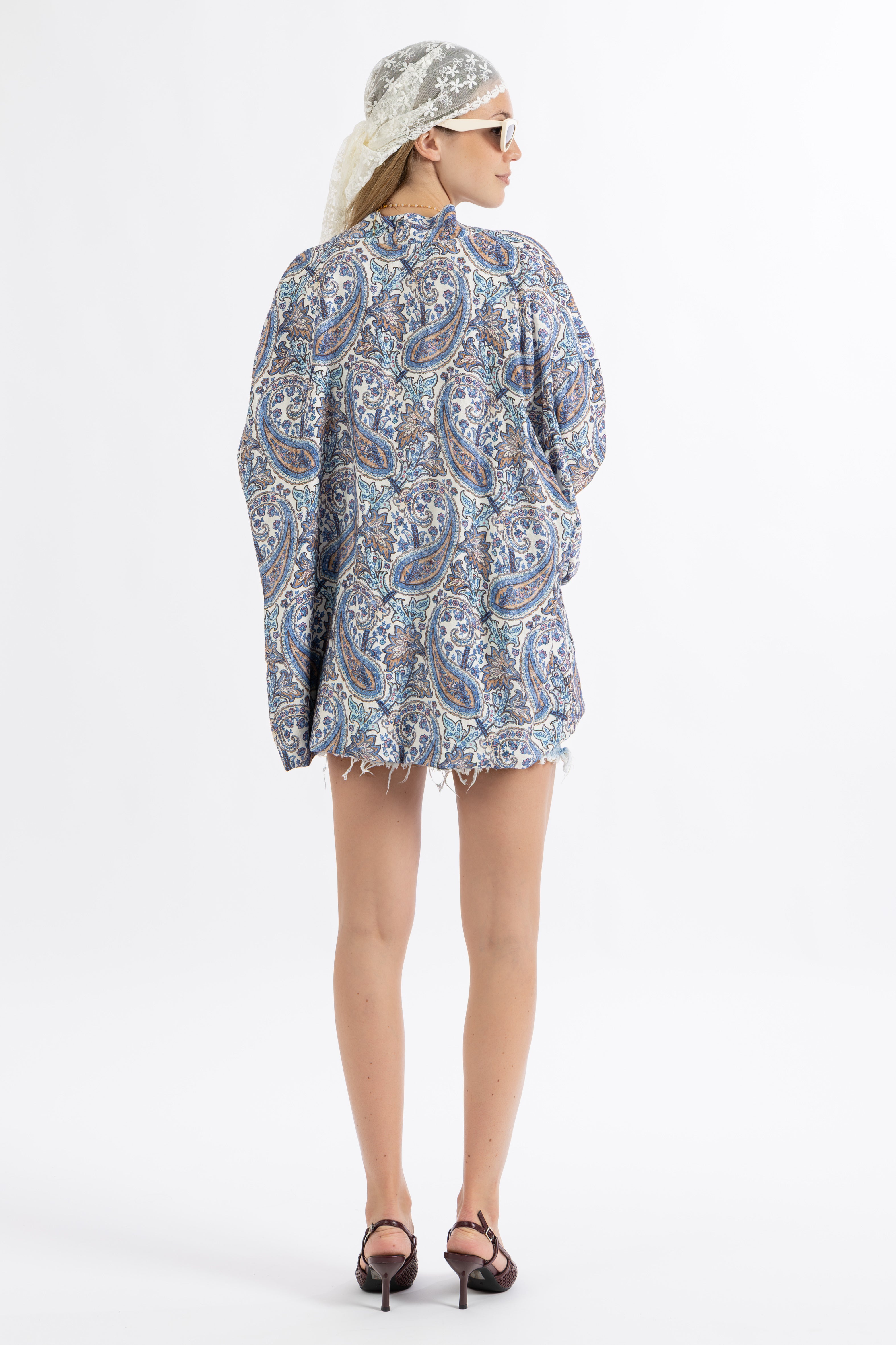 Kimono fantasia azzurra