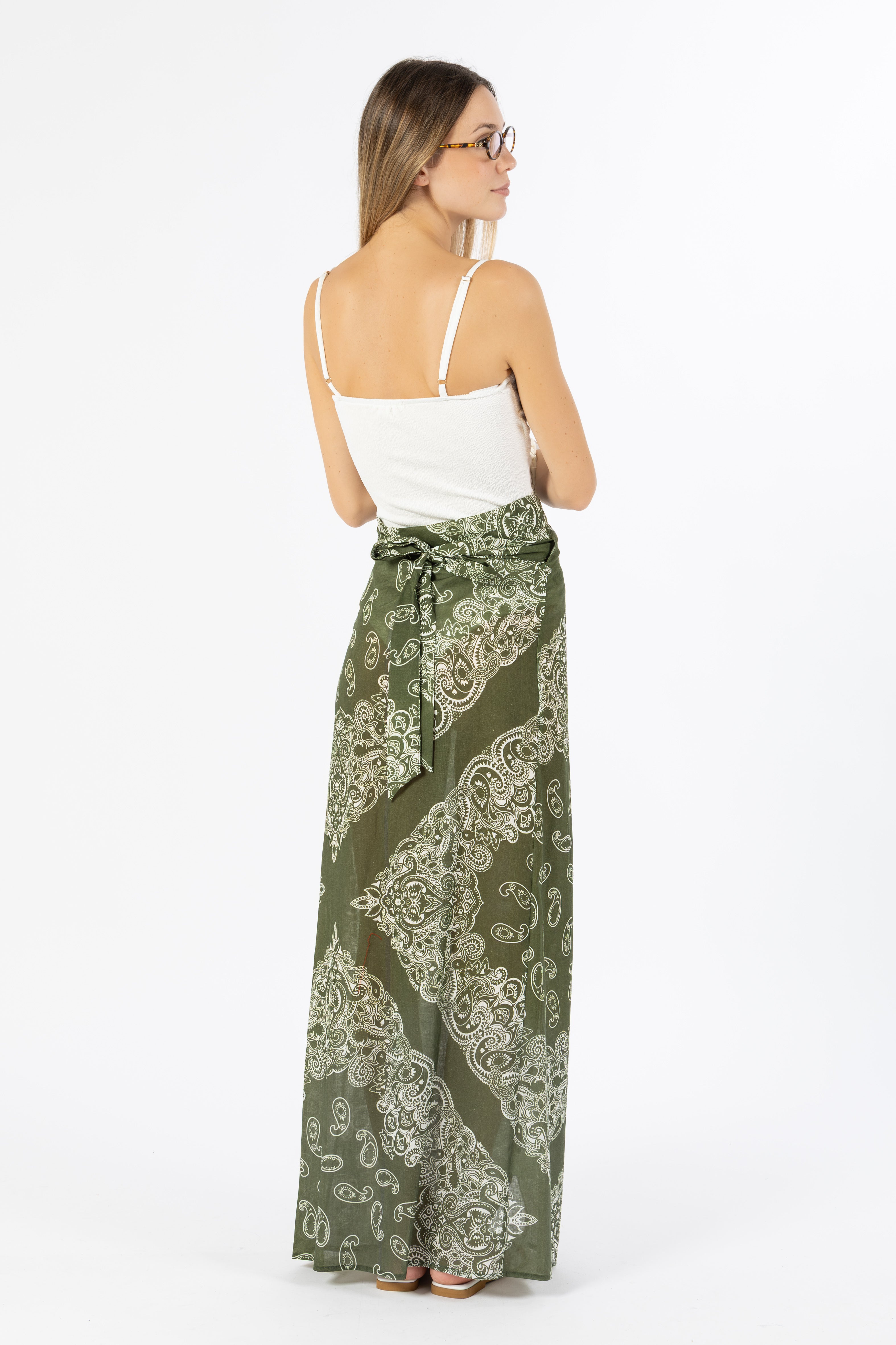 Gonna pareo bandana verde