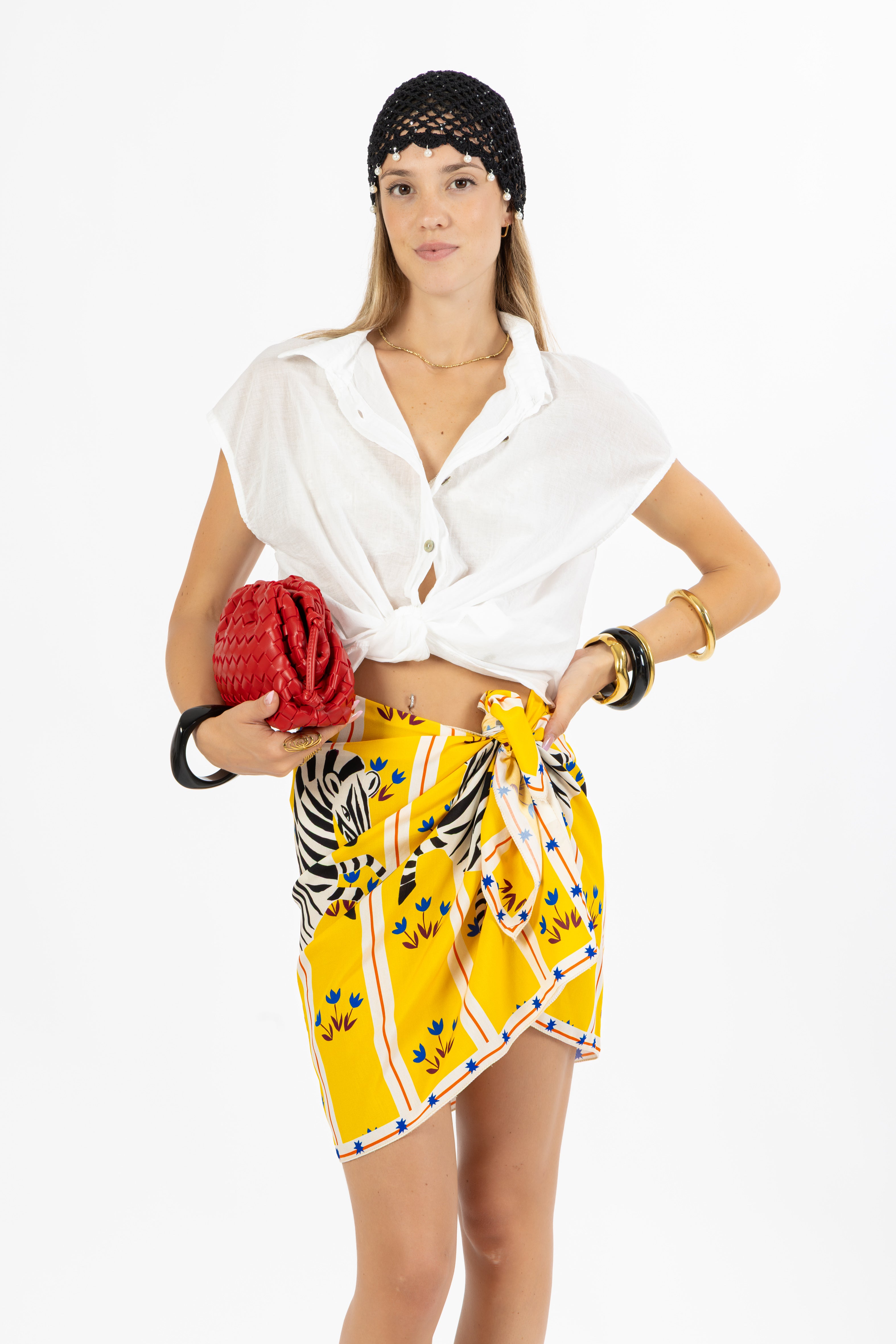 Gonna corta pareo Yellow