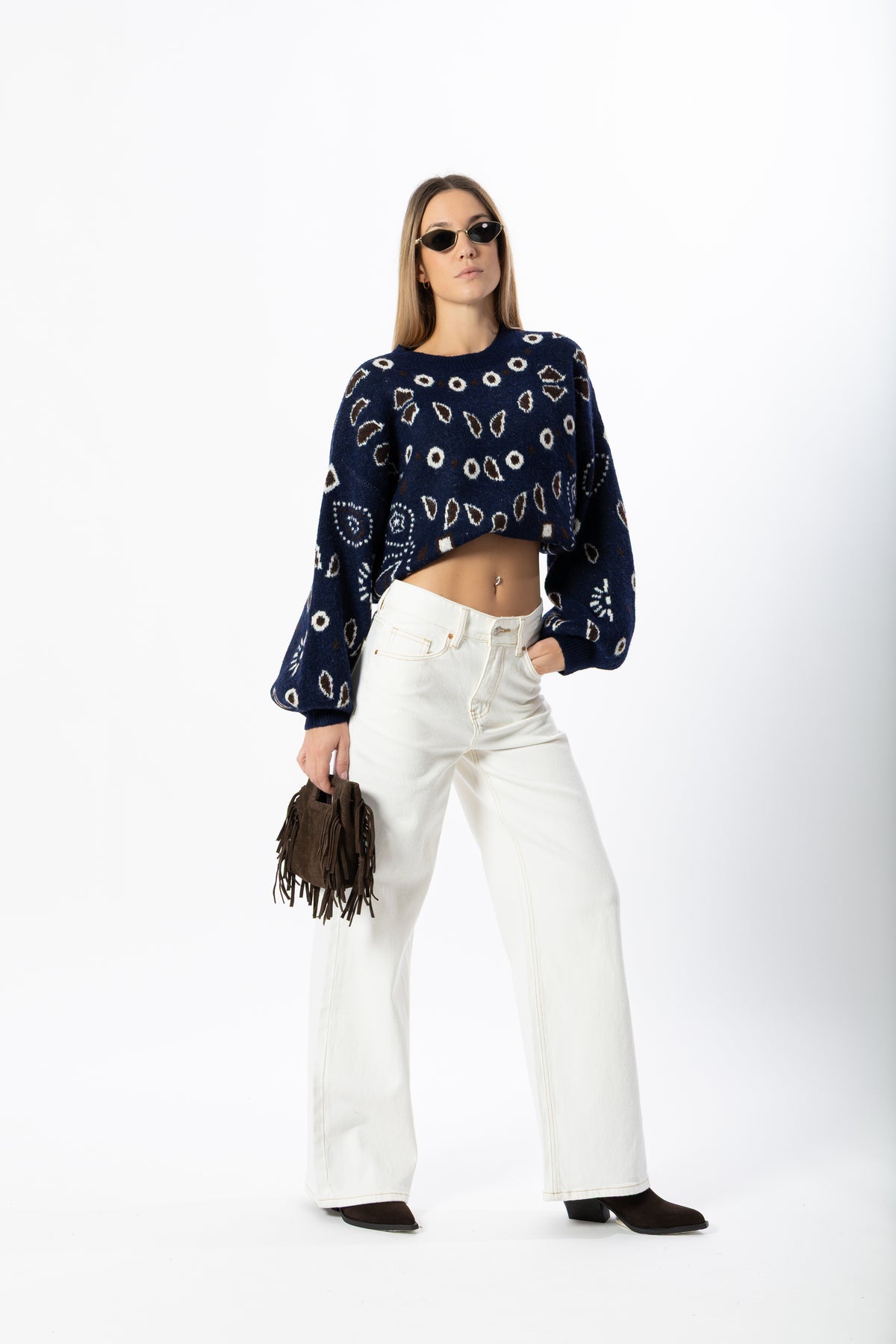 Pullover bandana blu