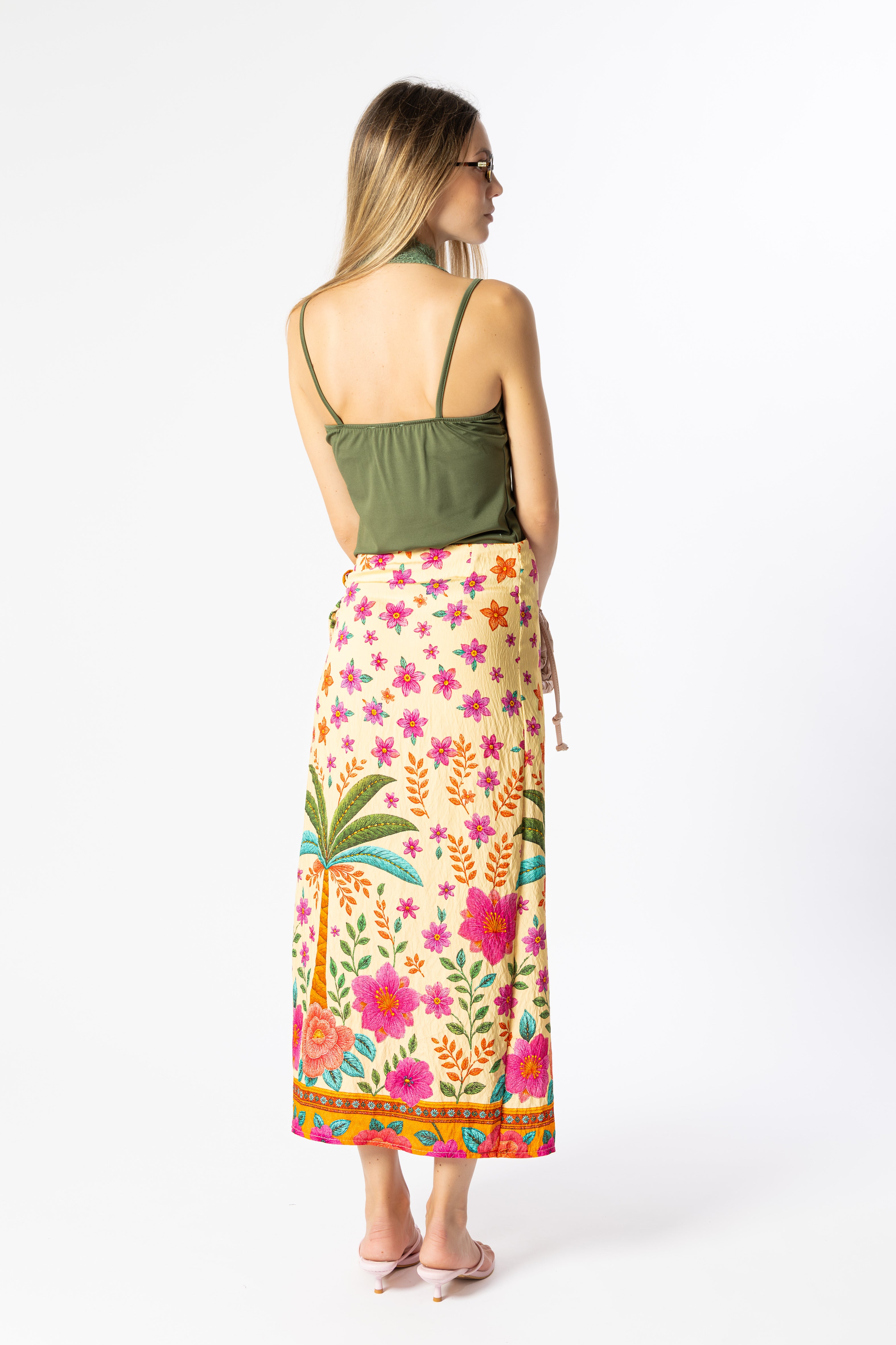 Gonna pareo lunga fiori