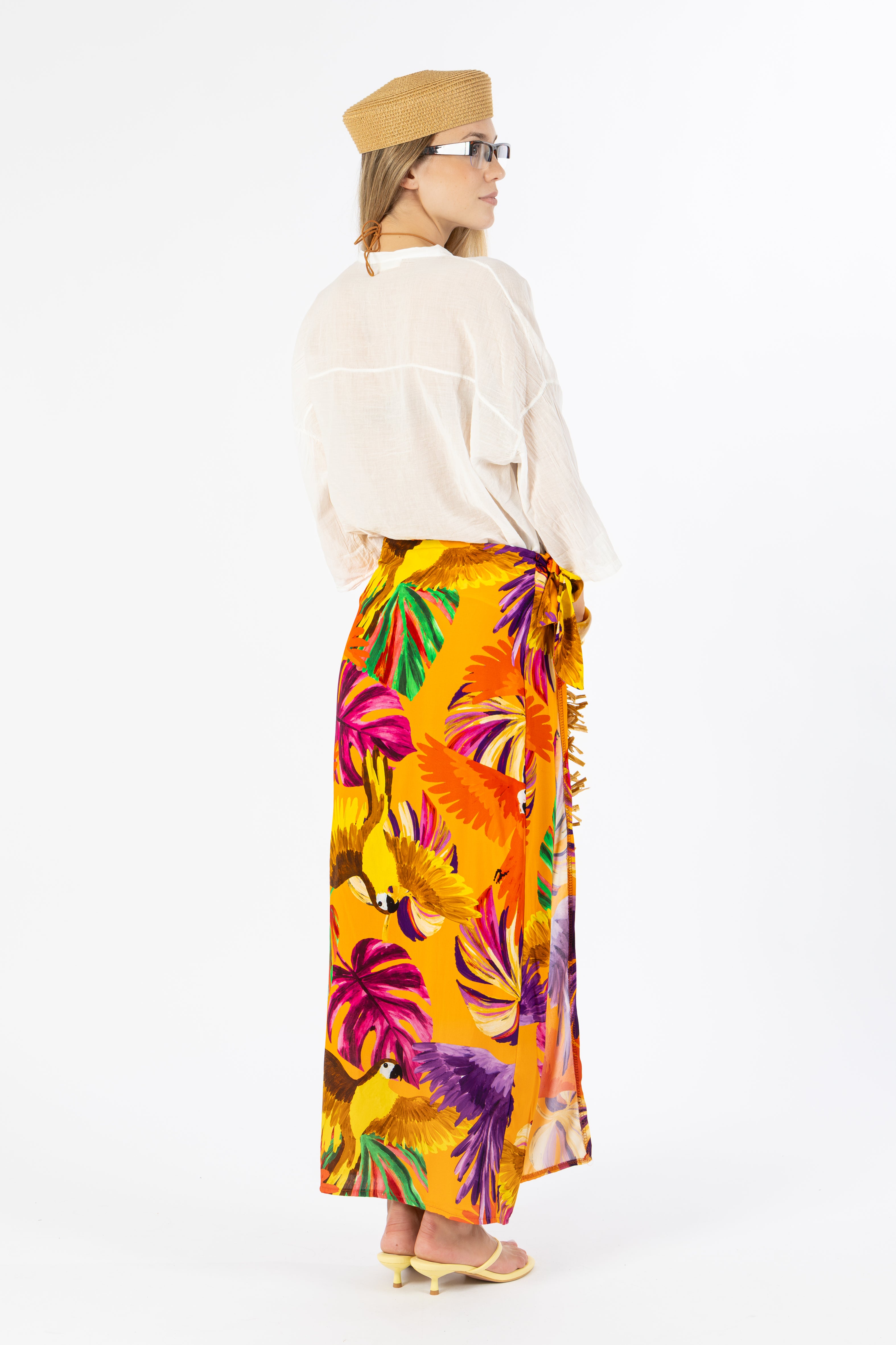 Gonna lunga pareo Animals & Flowers