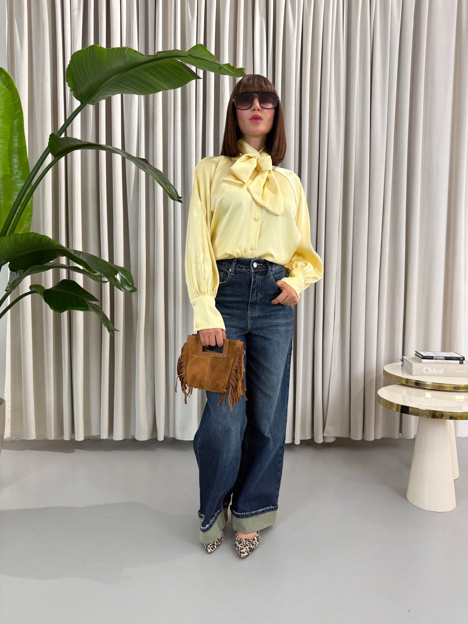 Camicia foulard limone