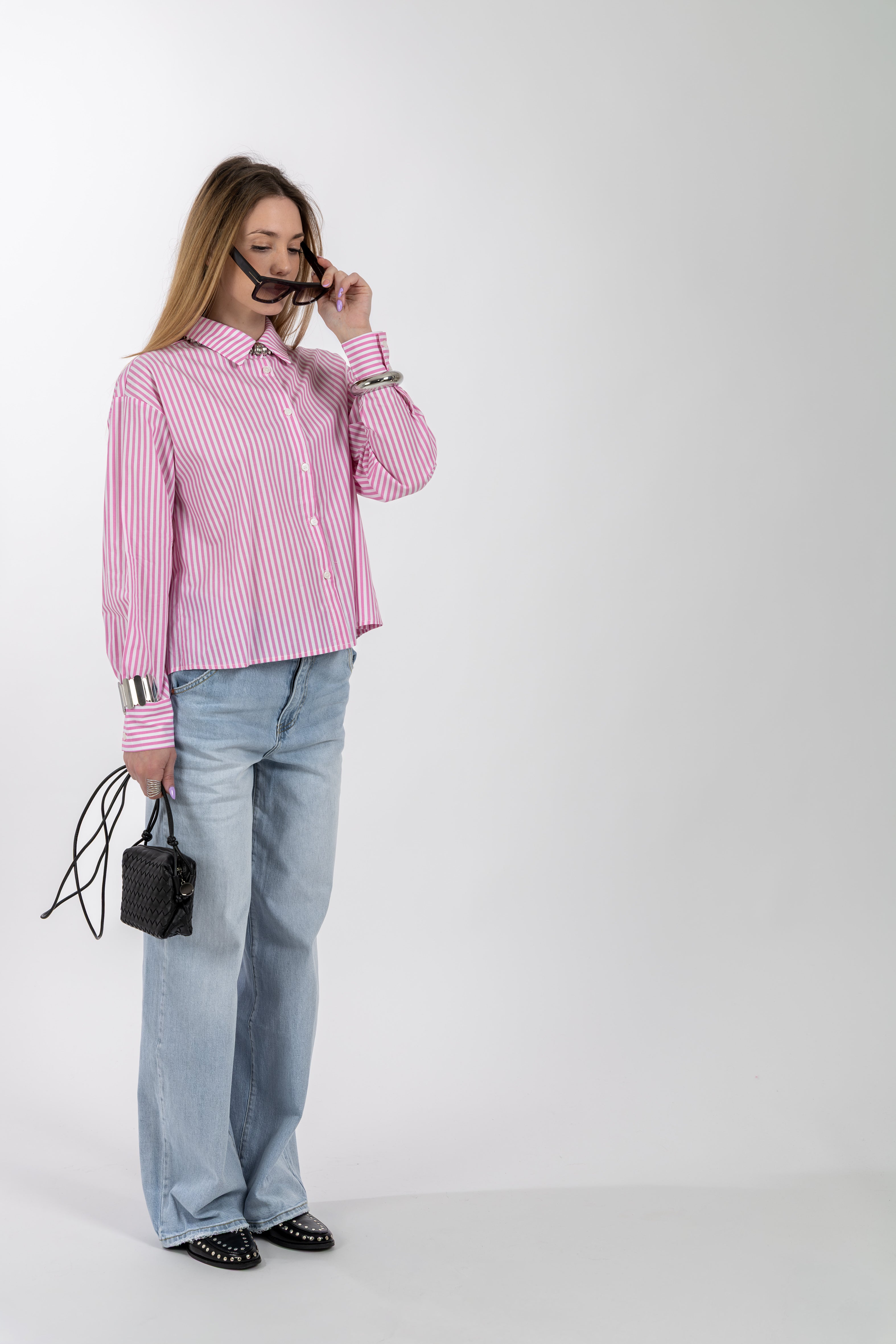 Camicia fiocco rosa