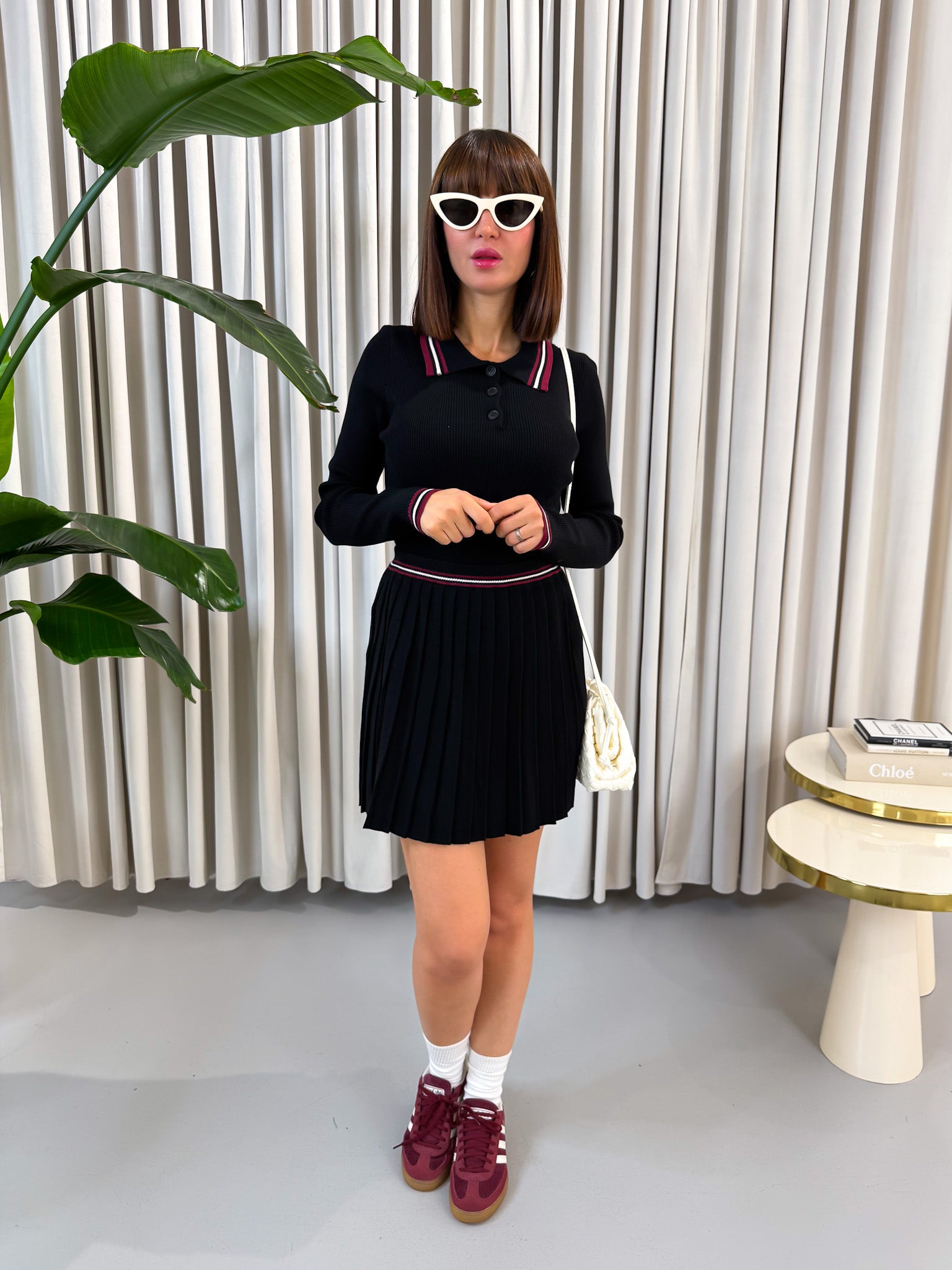 Coordinato in maglia nero