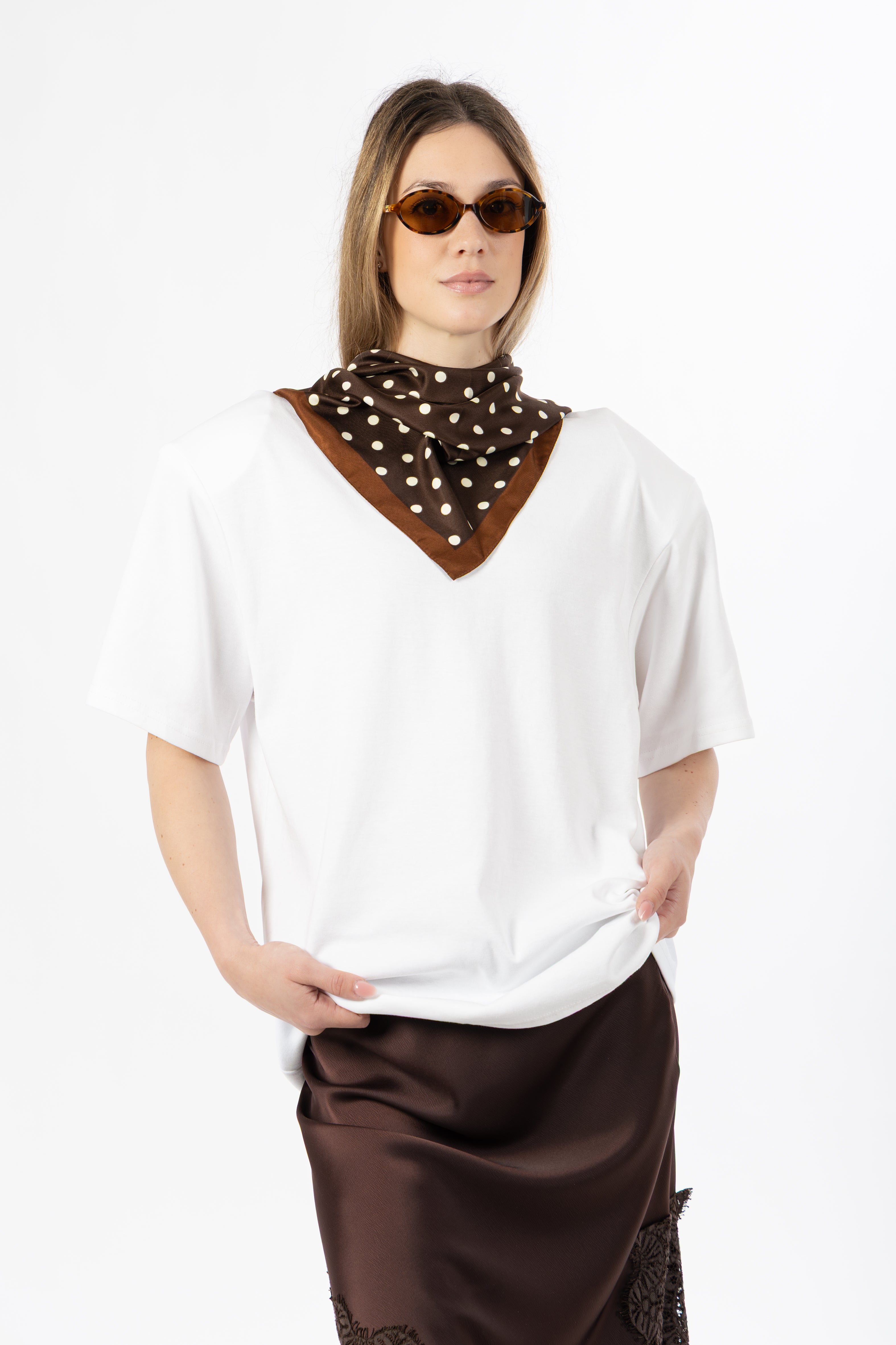 T-shirt spalline bianco