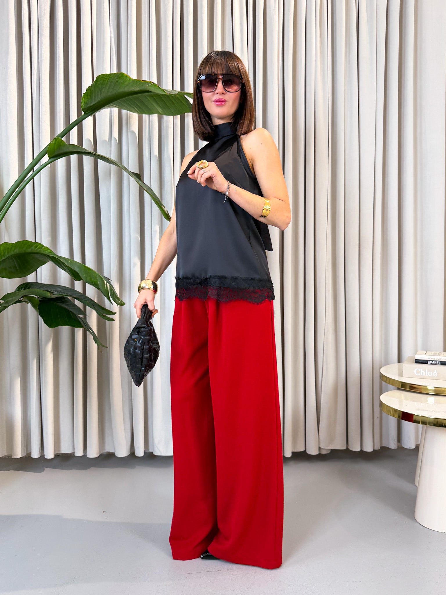 Pantalone sartoriale rosso