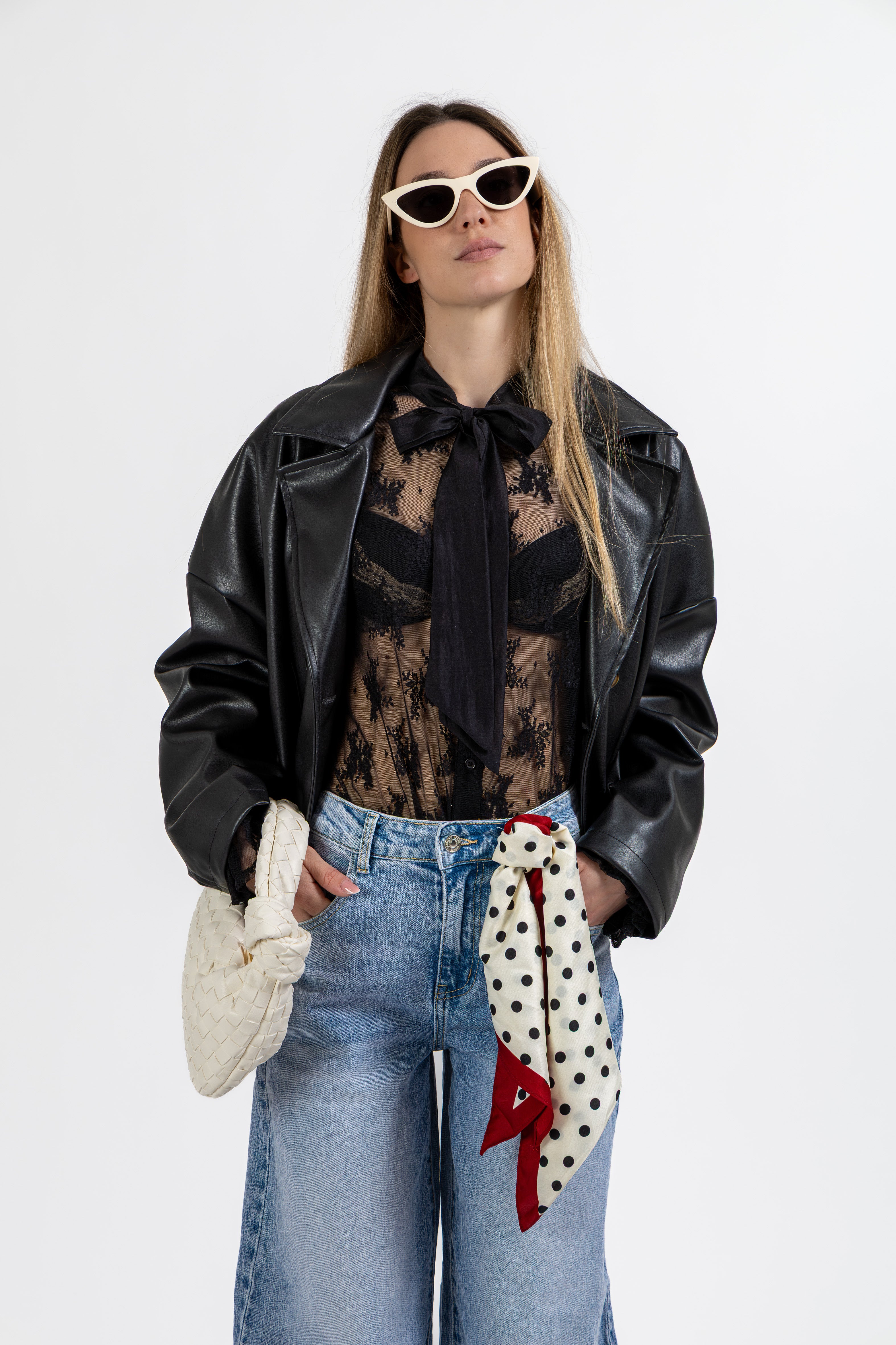 Camicia pizzo nero