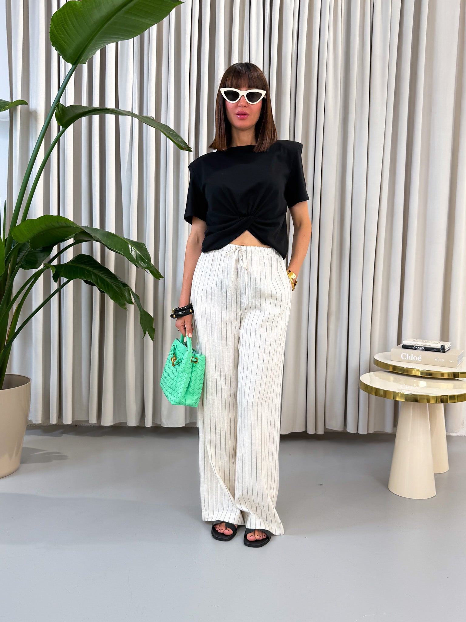 T-shirt nodo crop