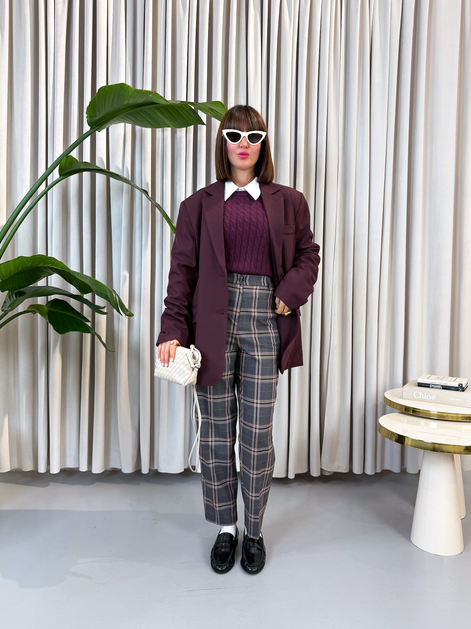 Blazer over bordeaux