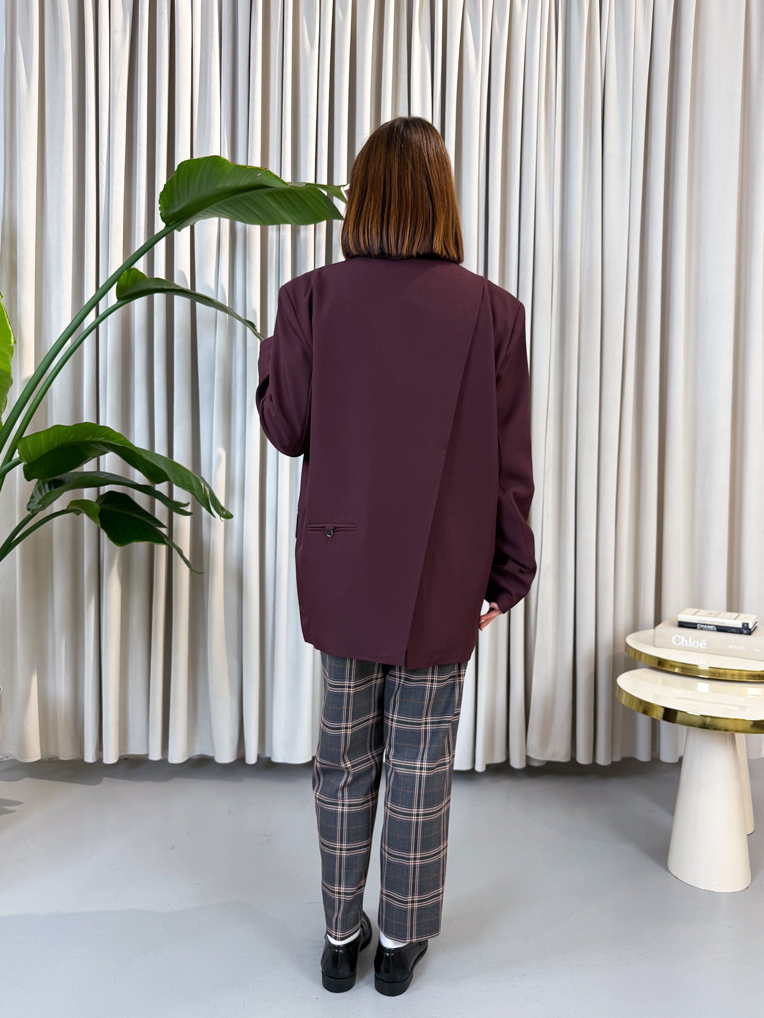 Blazer over bordeaux