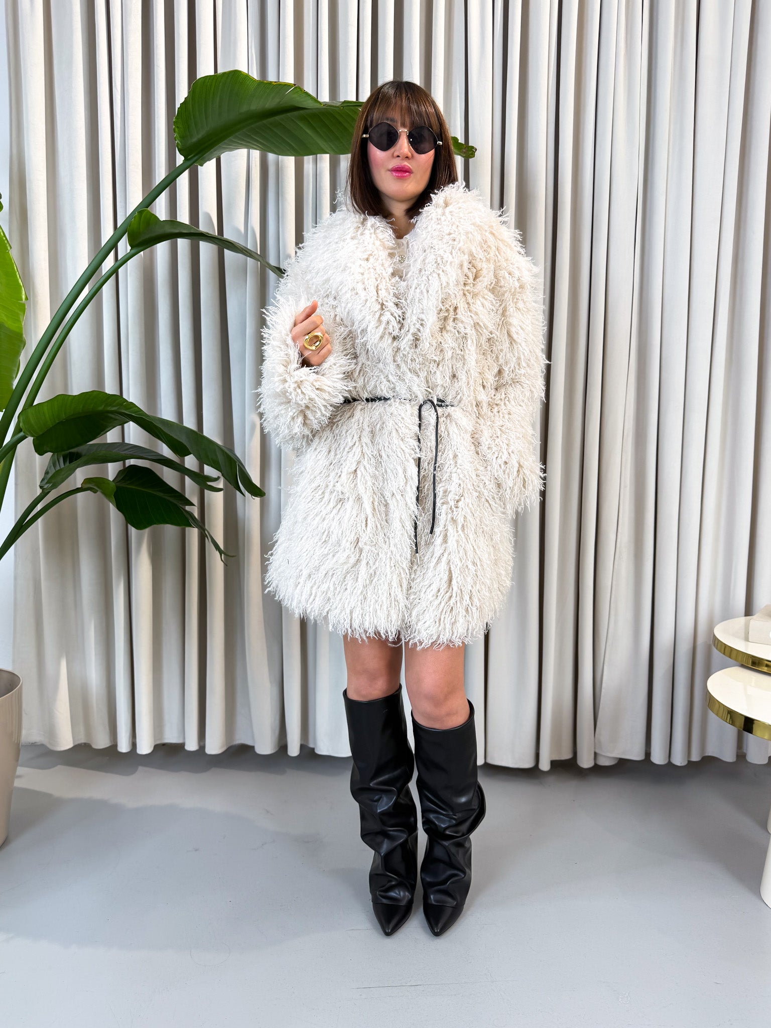 Eco- fur lungo Mongolia burro