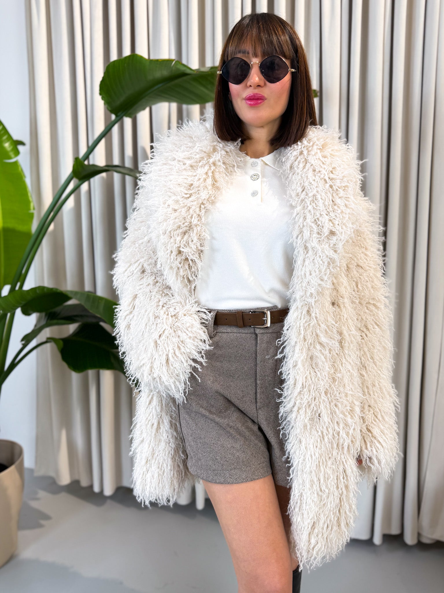 Eco- fur lungo Mongolia burro