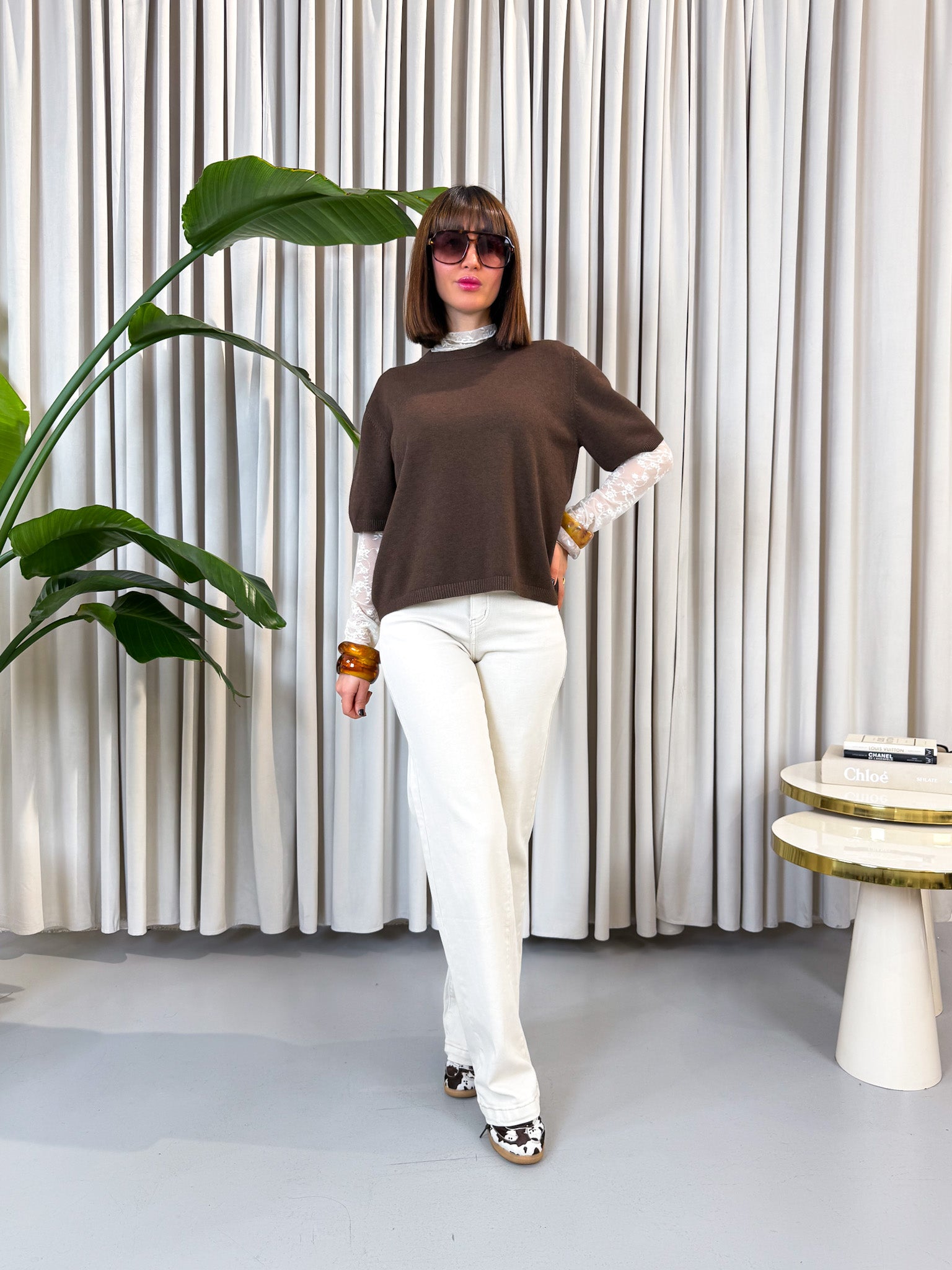 Jeans wide leg burro