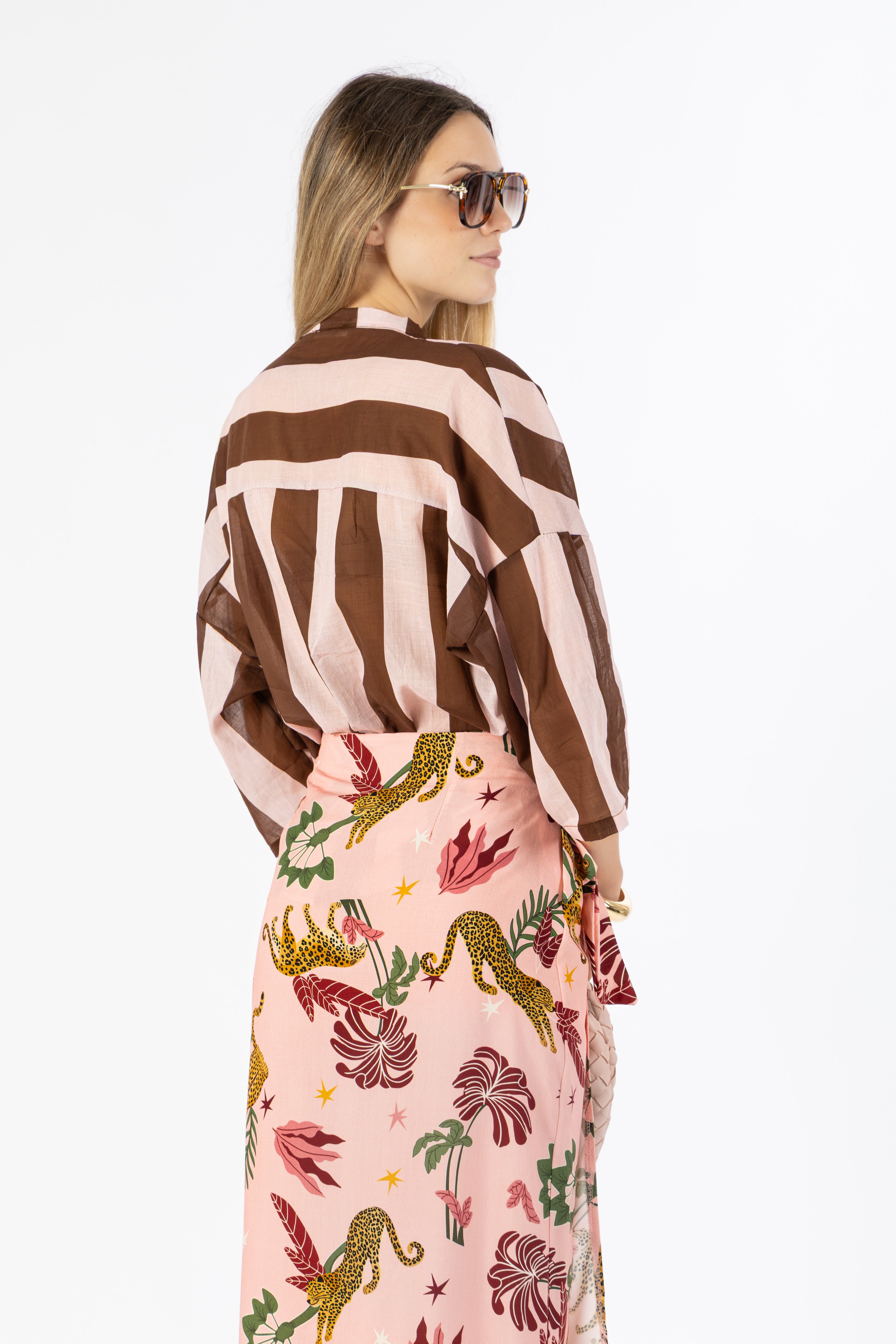 Camicia righe marrone