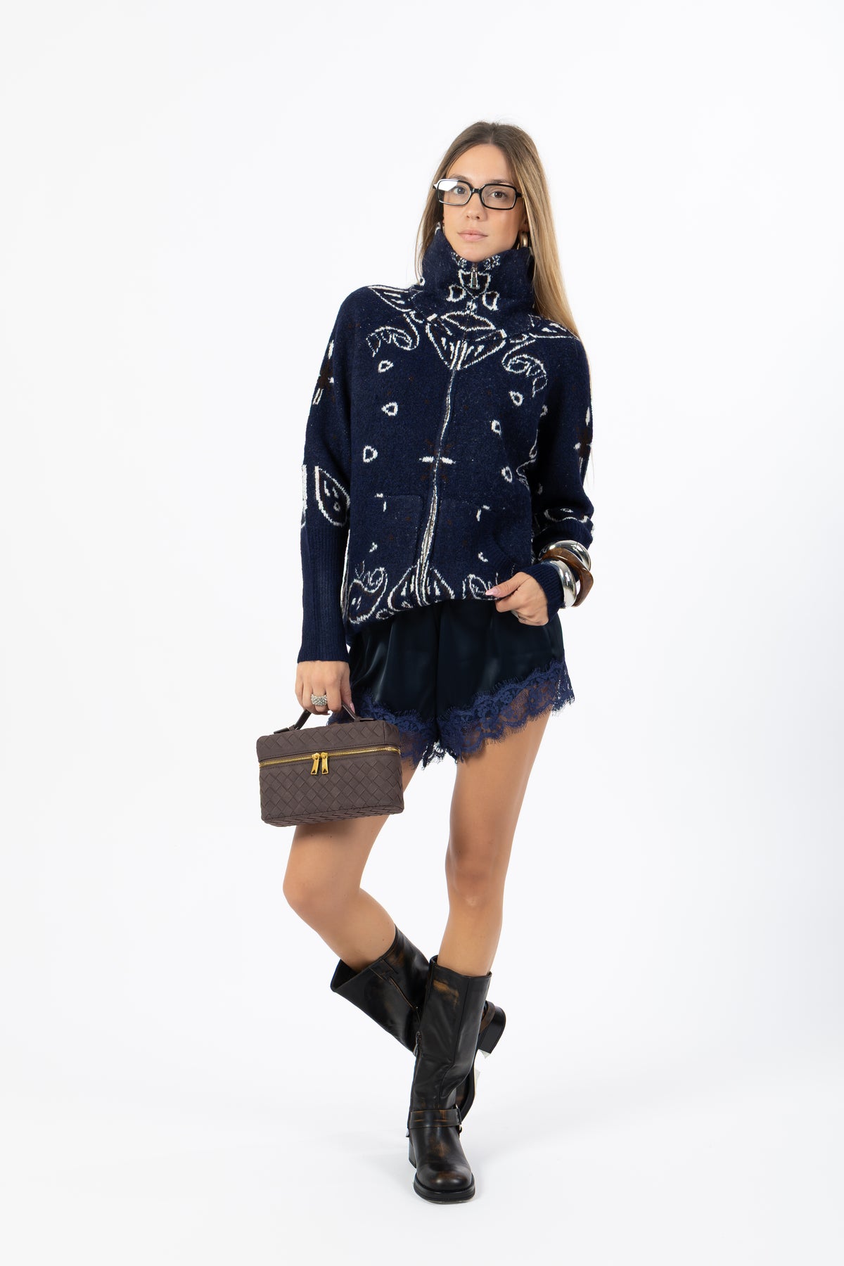 Maglione bandana blu