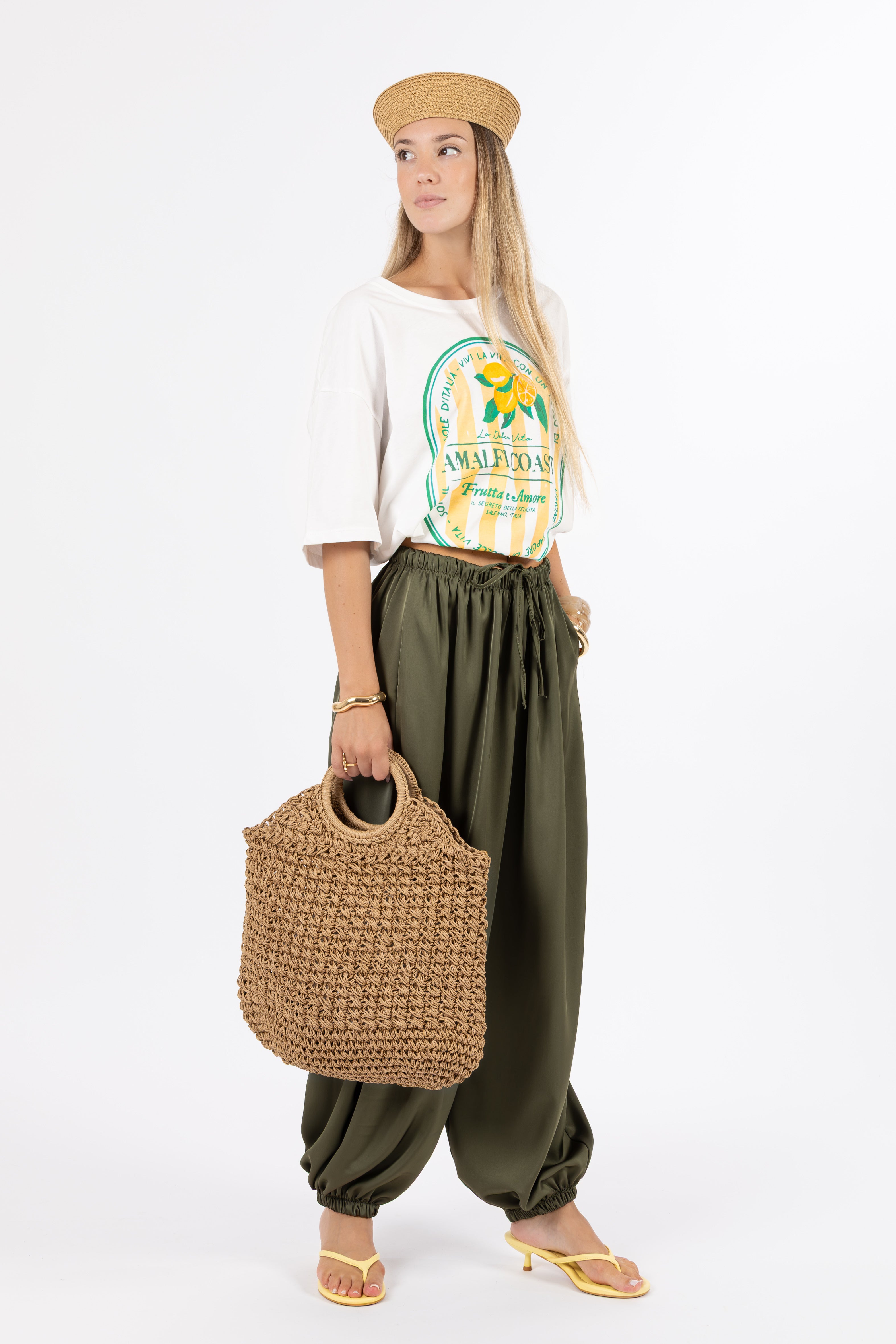 Pantalone balloon verde