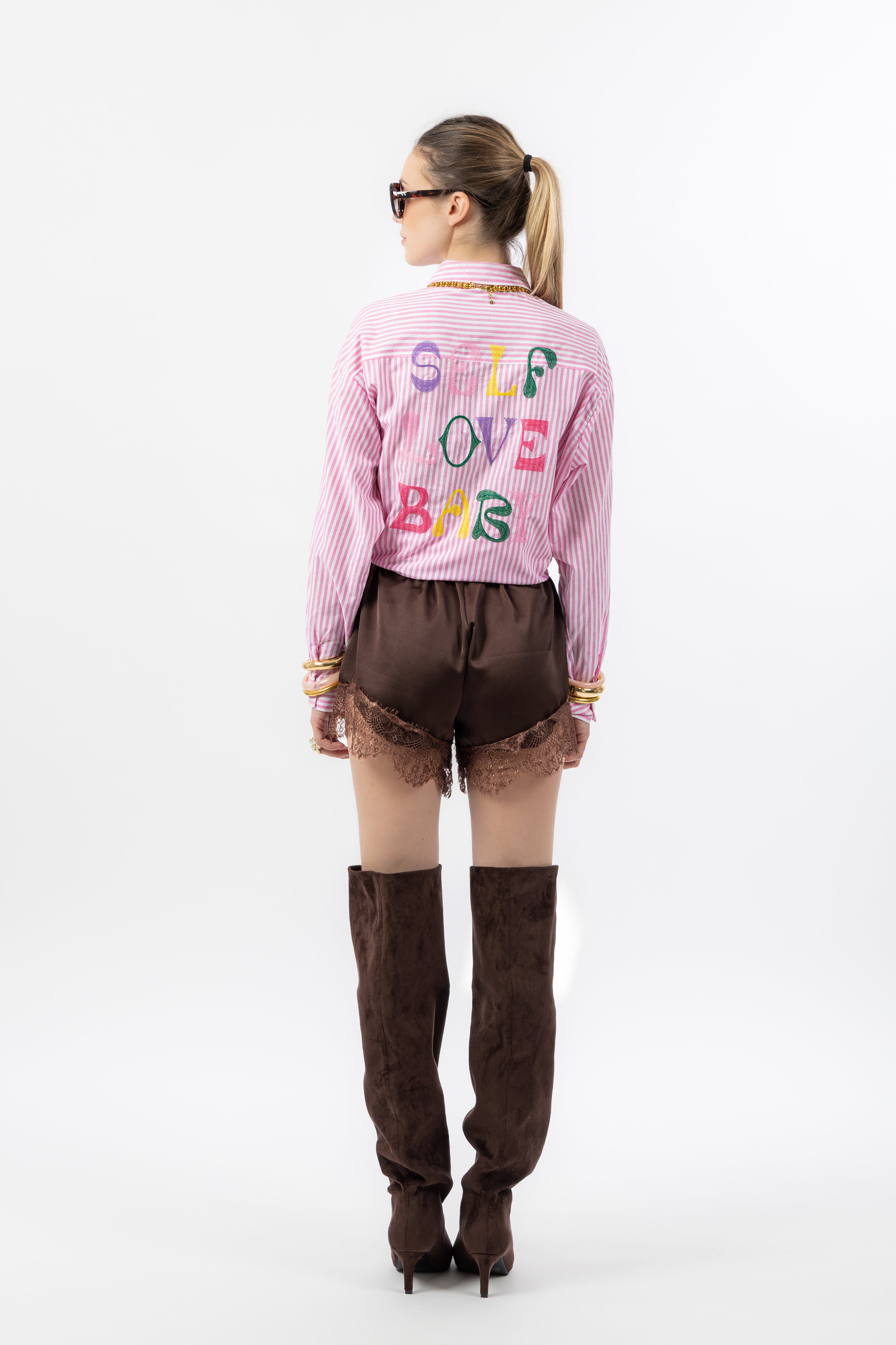 Camicia self love rosa