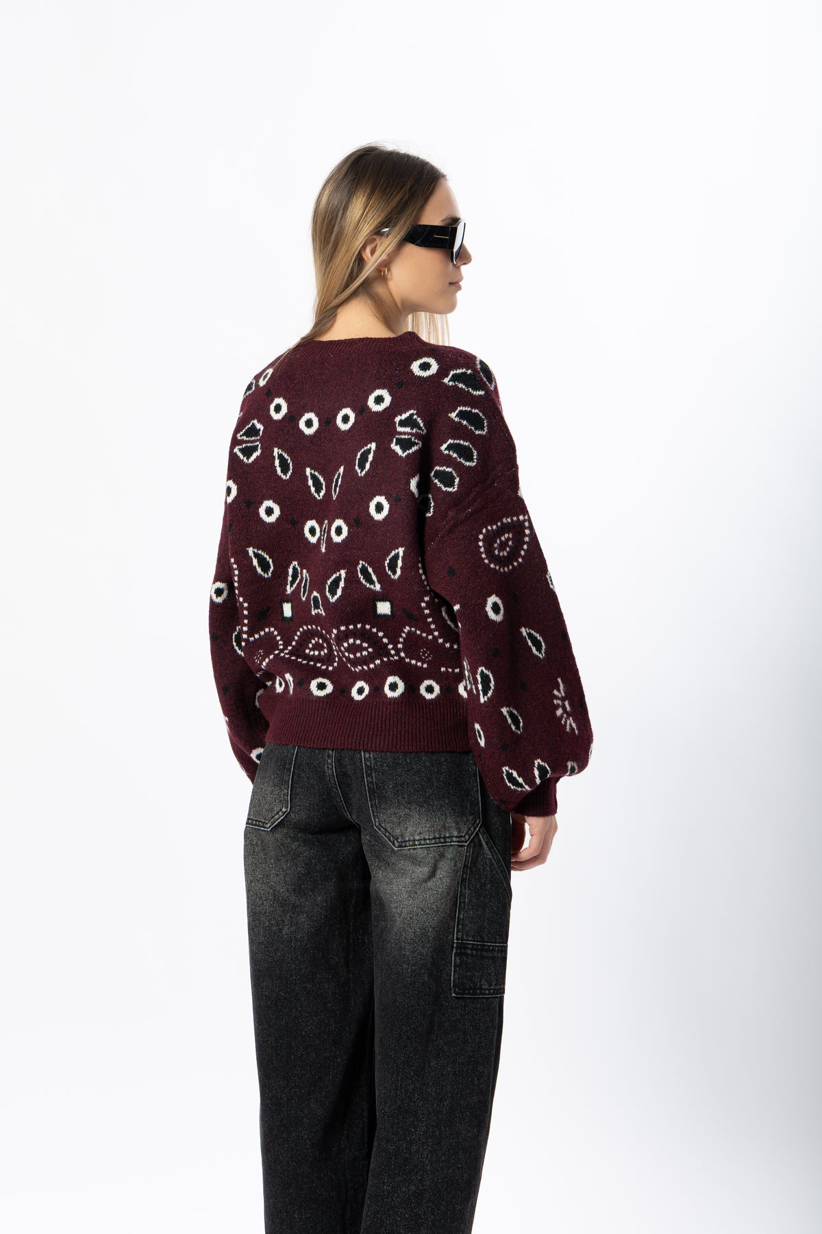 Pullover bandana bordeaux