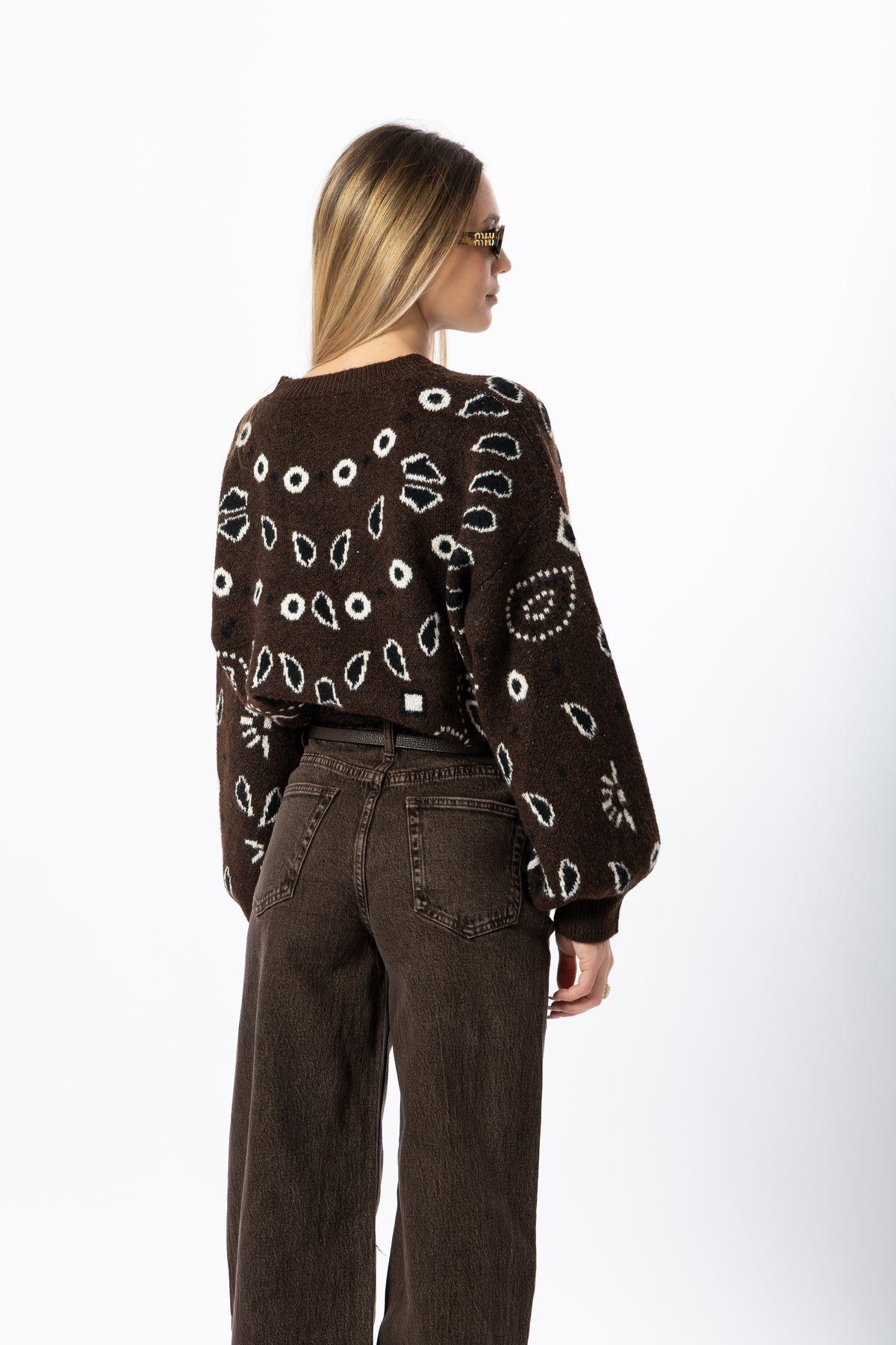 Pullover bandana marrone