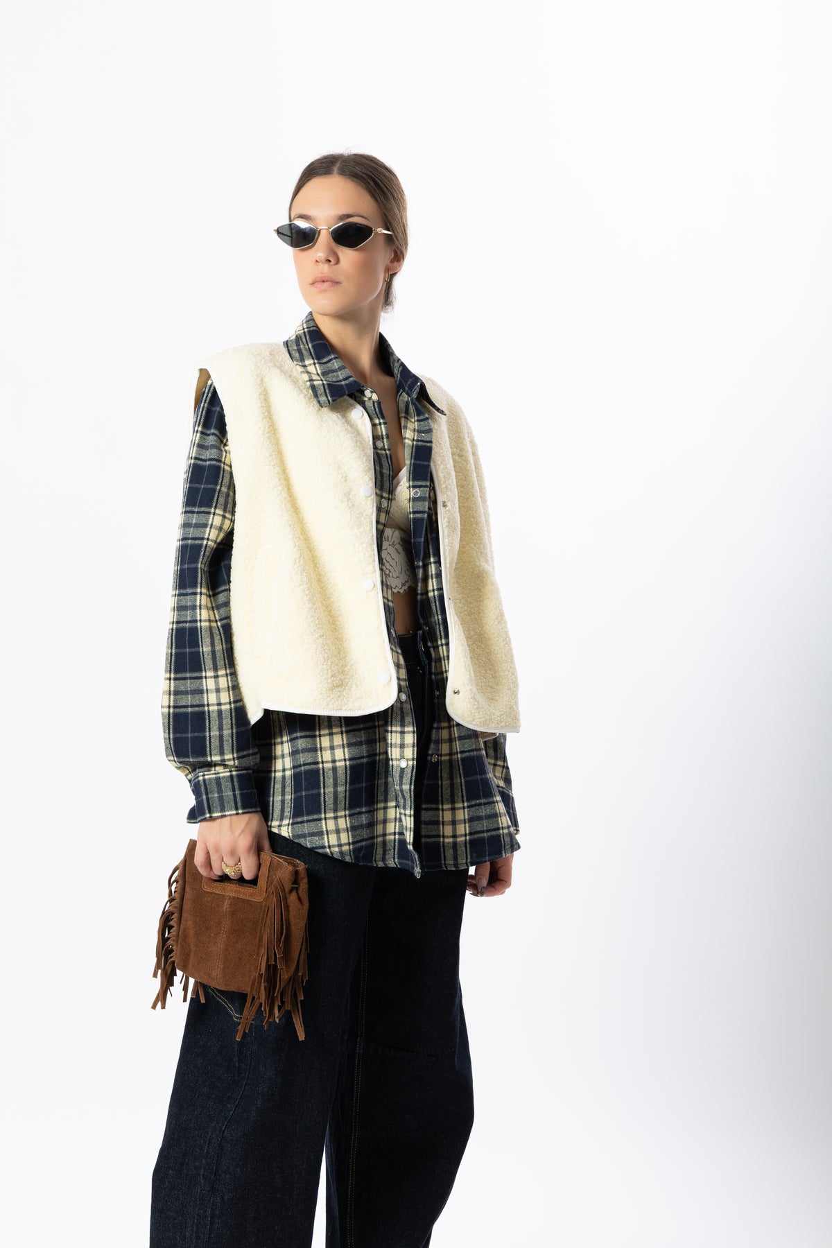 Gilet Teddy panna