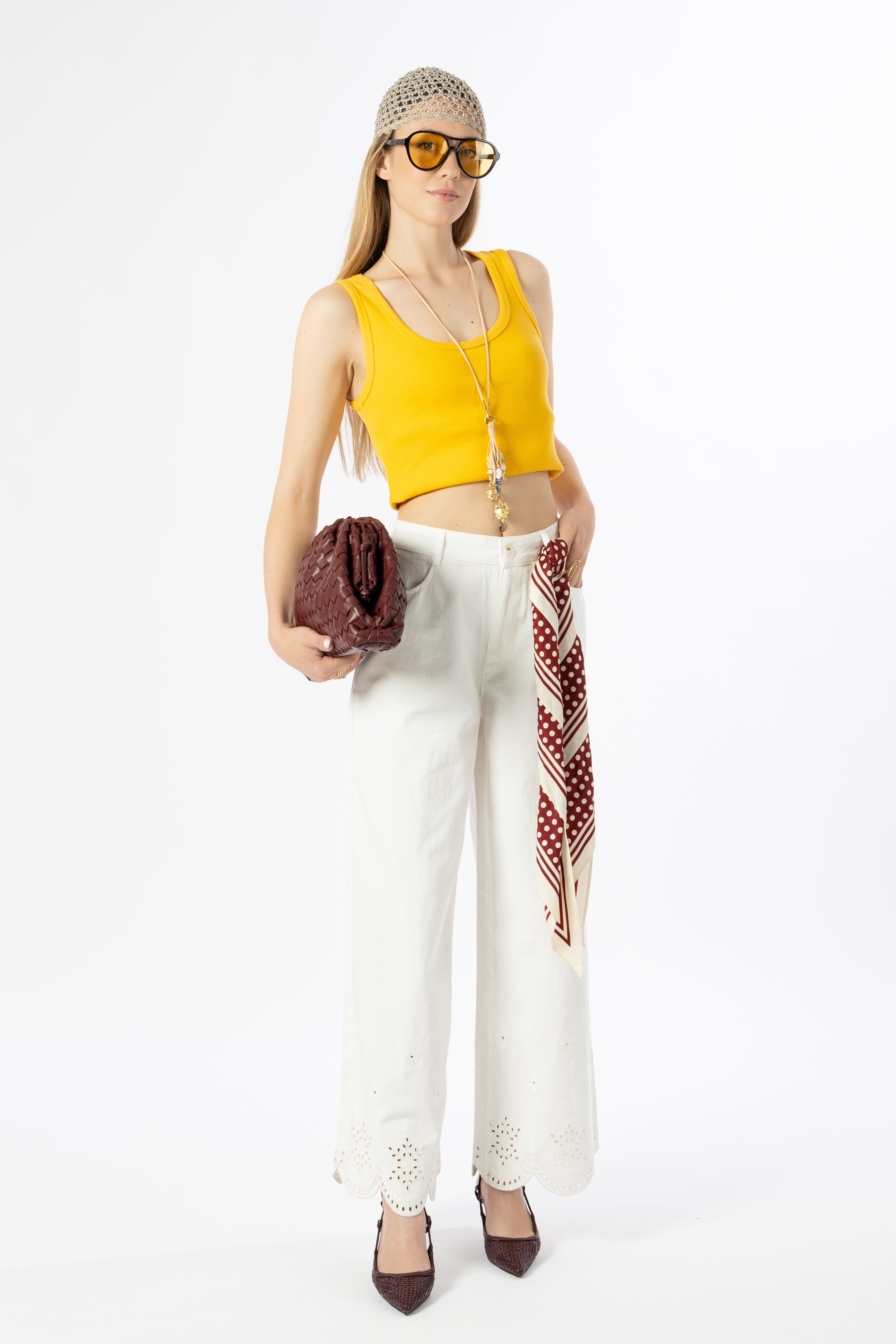 Pantalone ricami