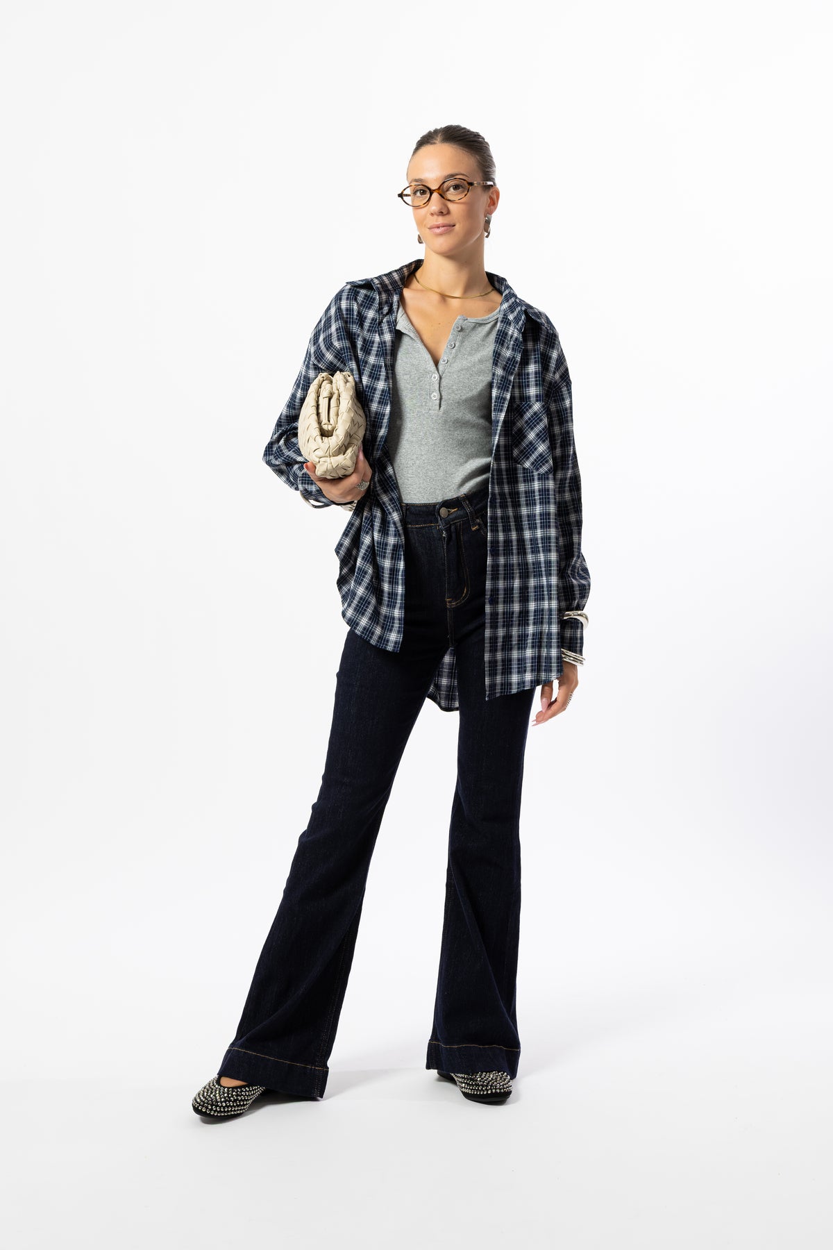 Jeans zampa denim scuro
