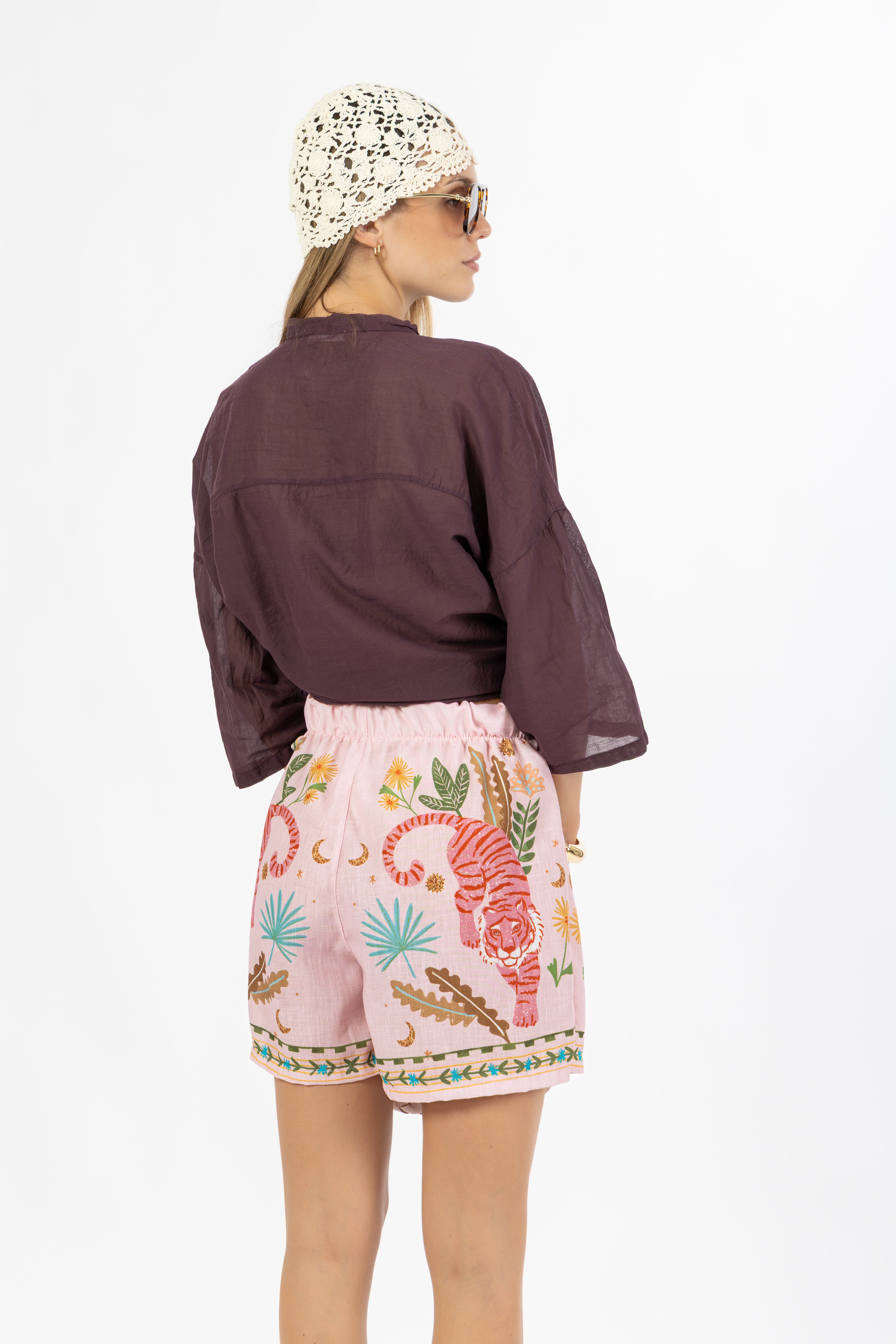 Camicia mussola viola