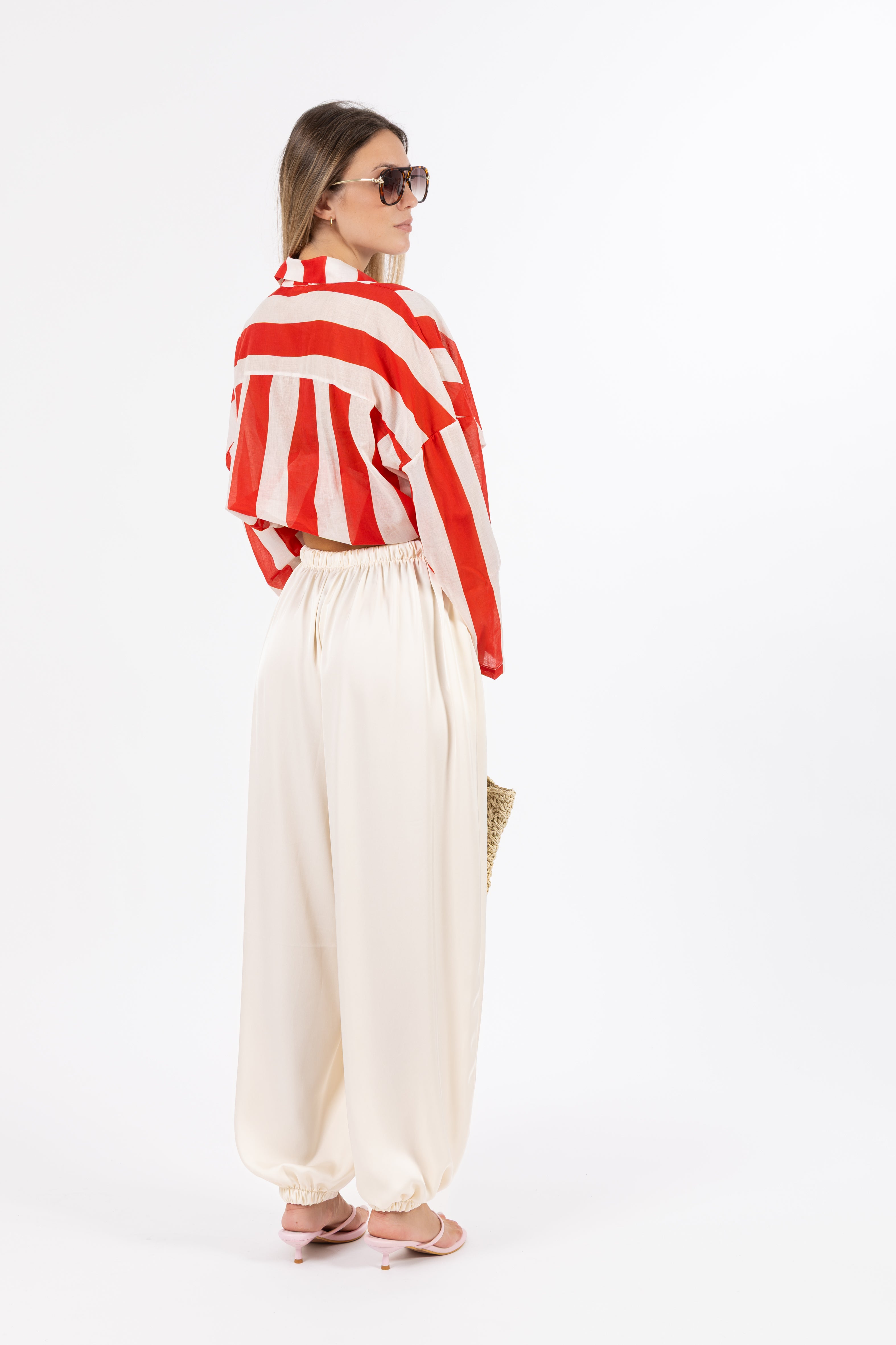 Pantalone balloon panna