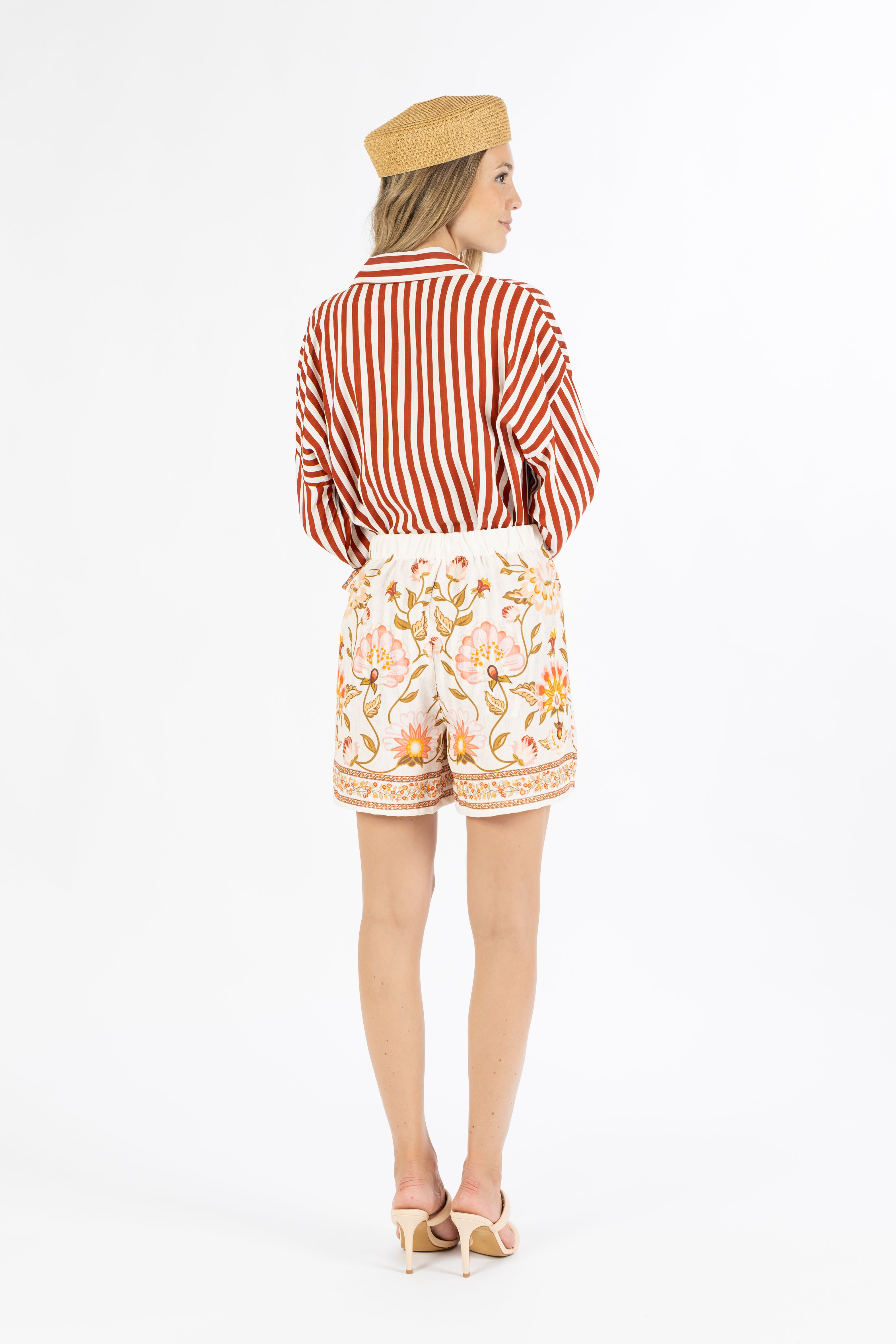 Camicia righe marrone