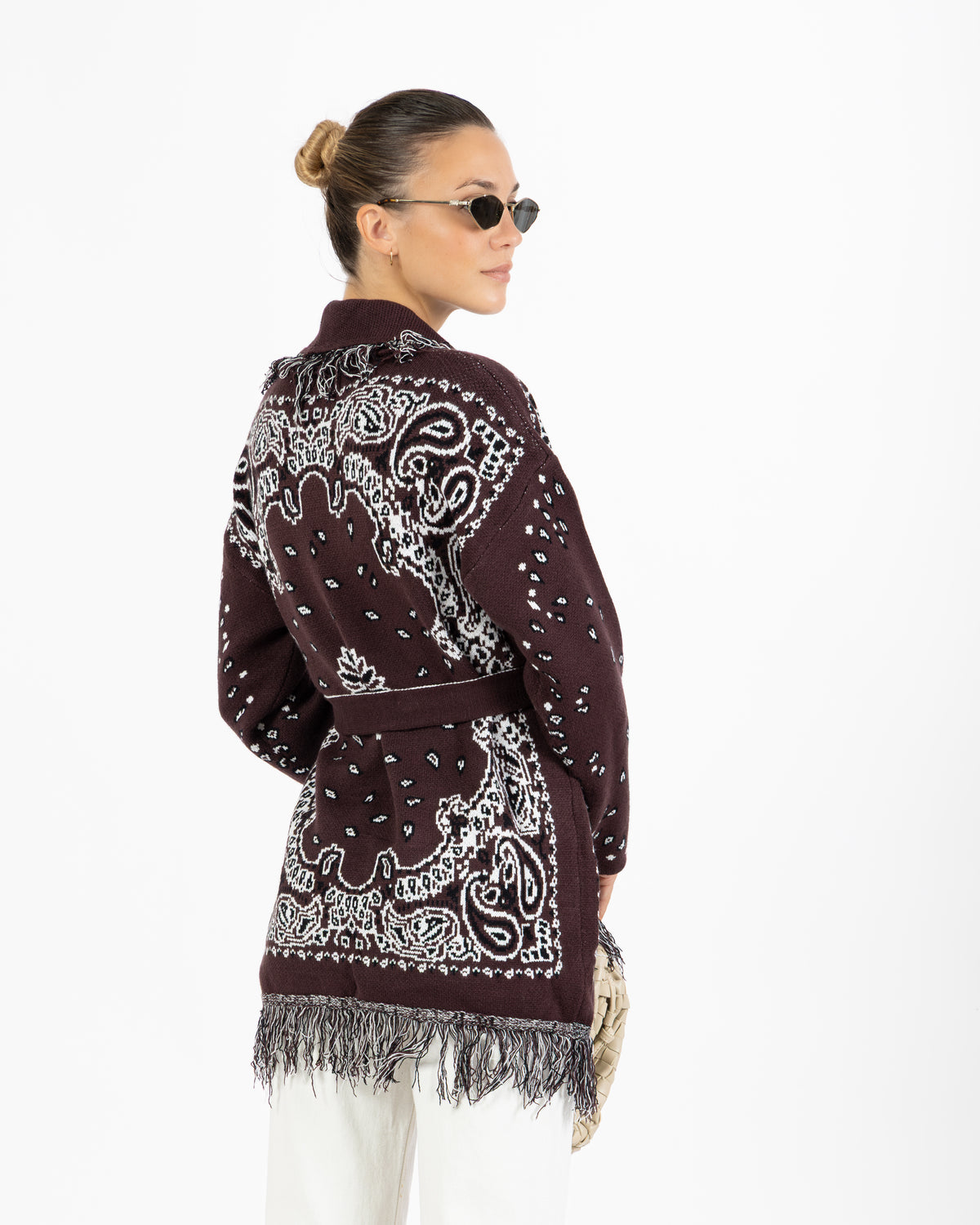 Cardigan bandana cioccolato