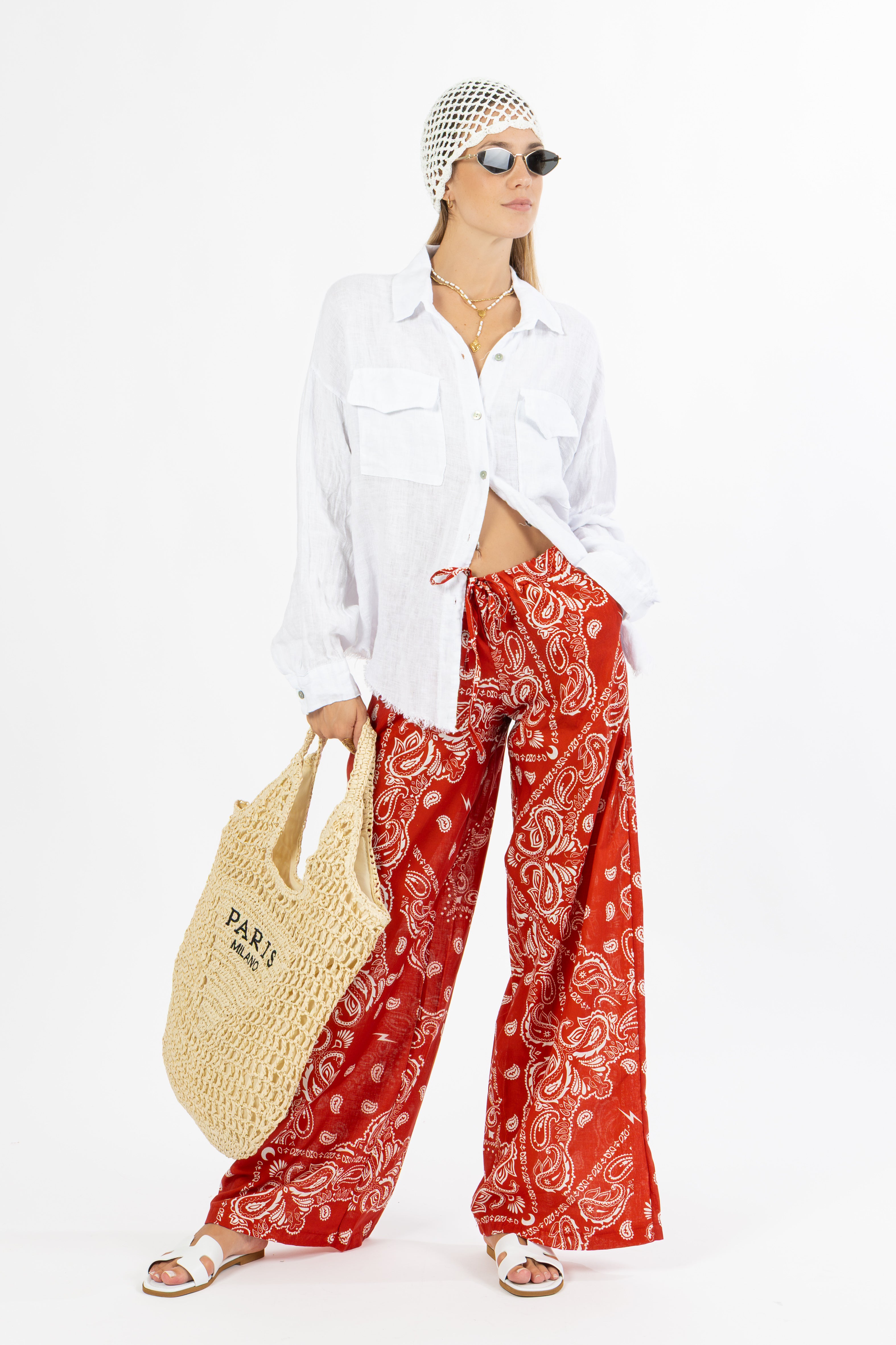 Pantalone bandana rosso