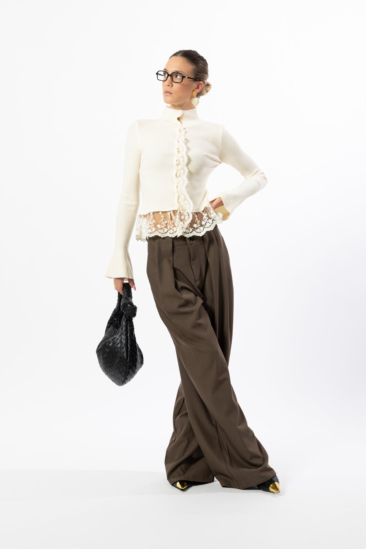 Pantalone sartoriale taupe