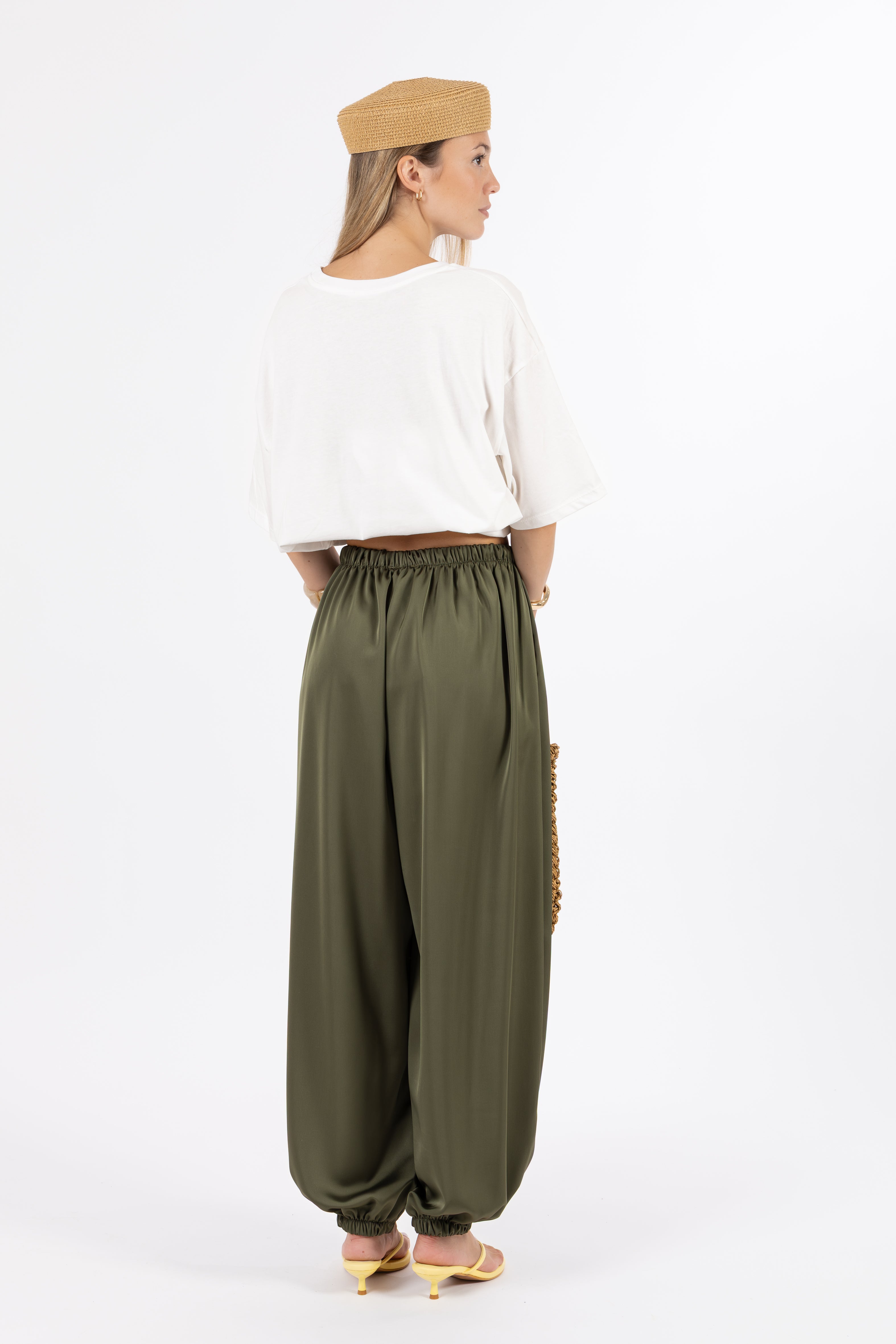Pantalone balloon verde