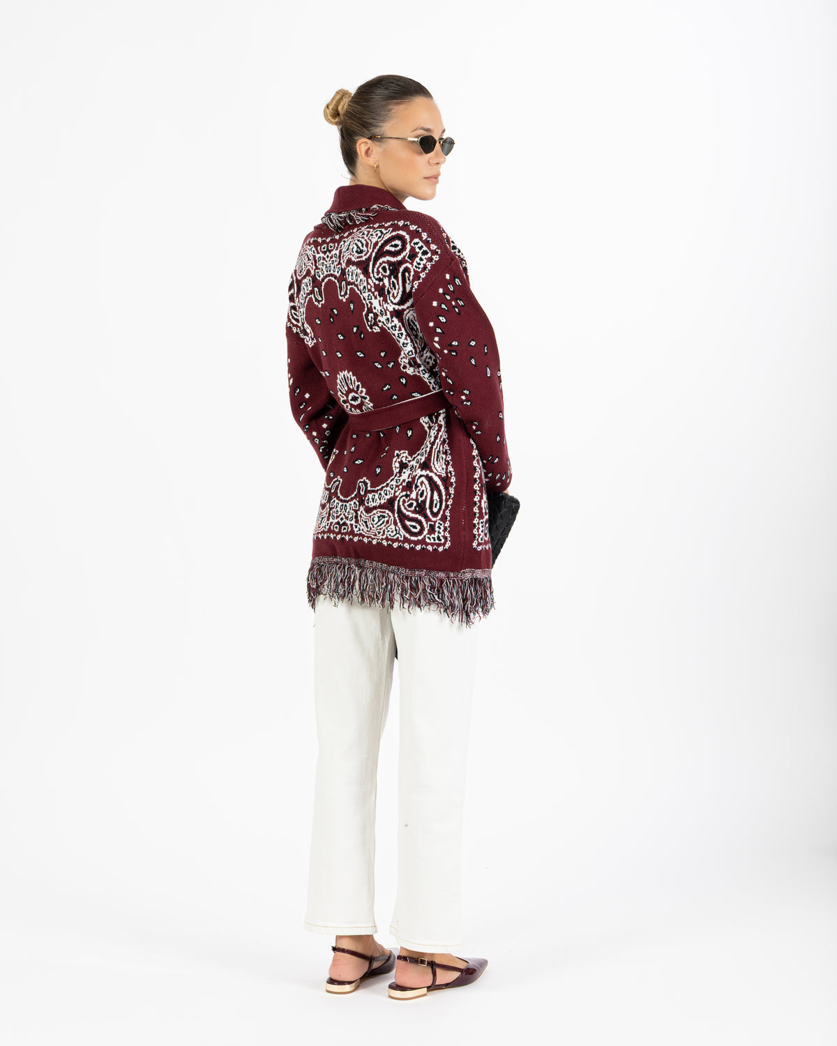 Cardigan bandana bordeaux