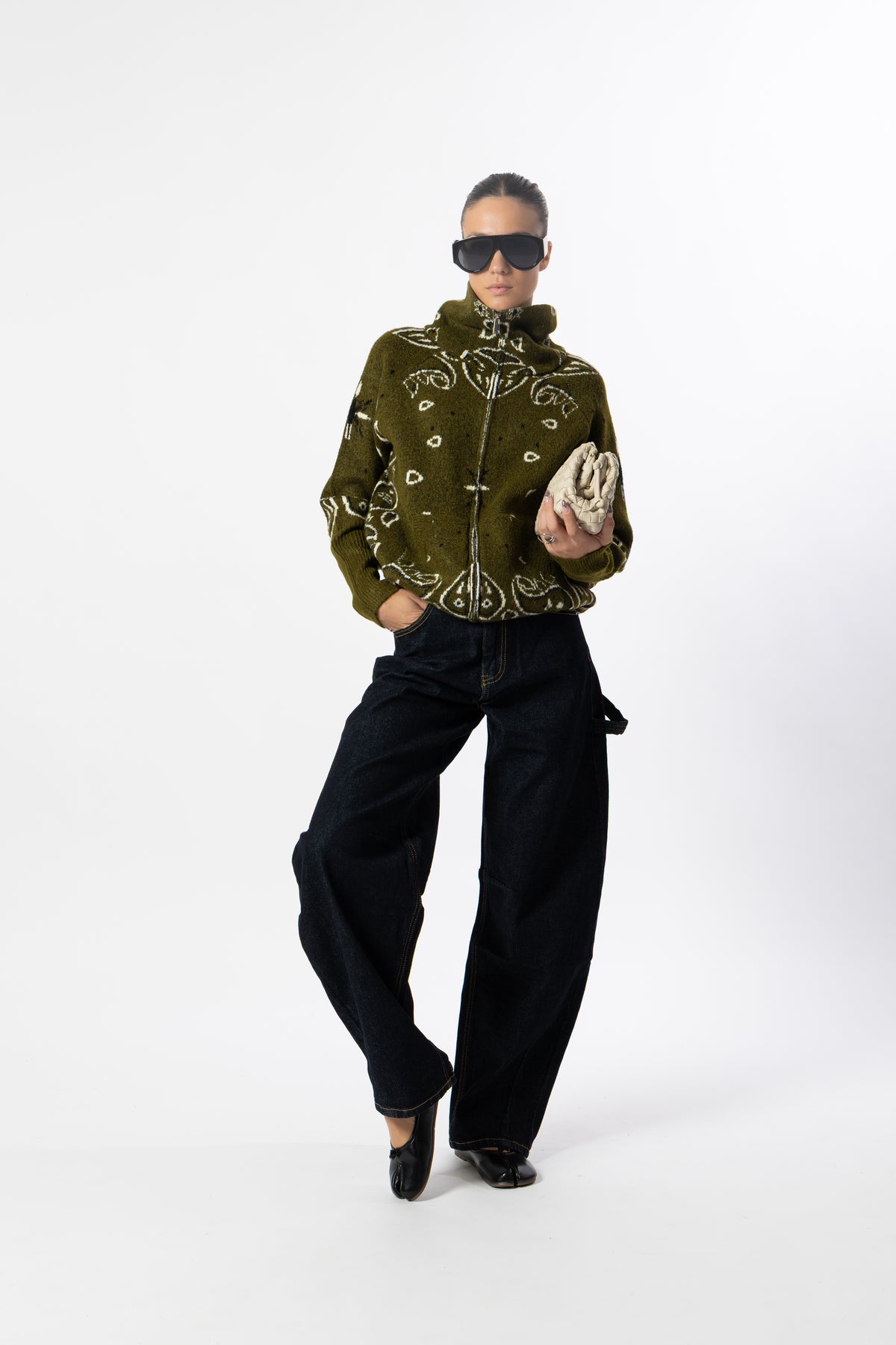 Maglione bandana verde militare