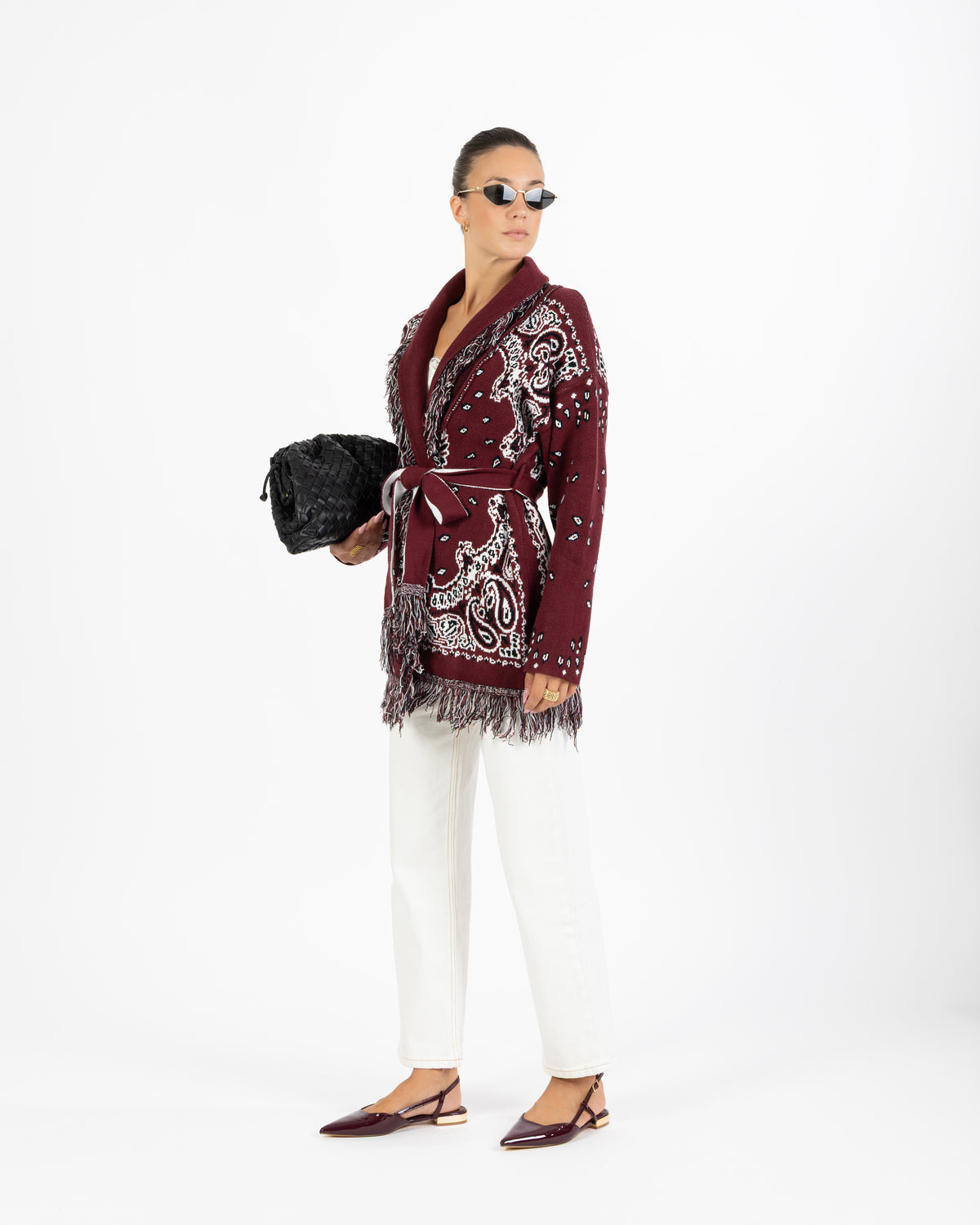 Cardigan bandana bordeaux