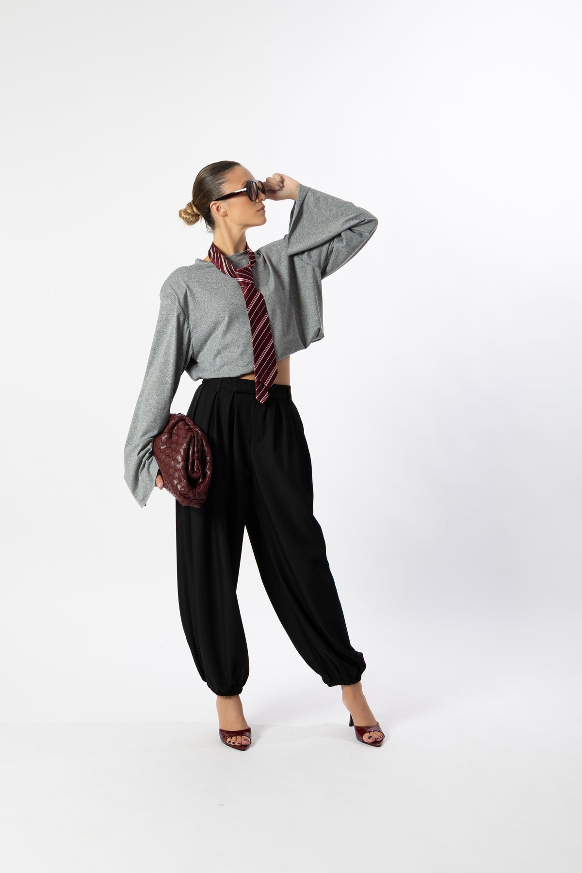 Pantalone balloon nero
