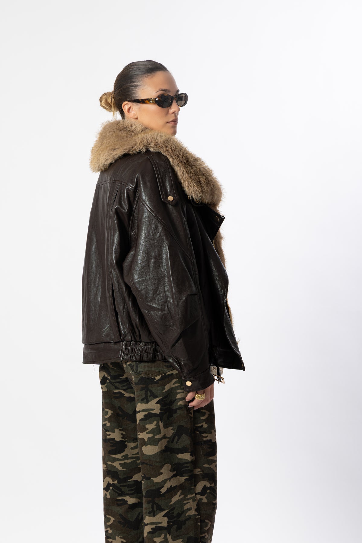 Bomber eco fur cioccolato