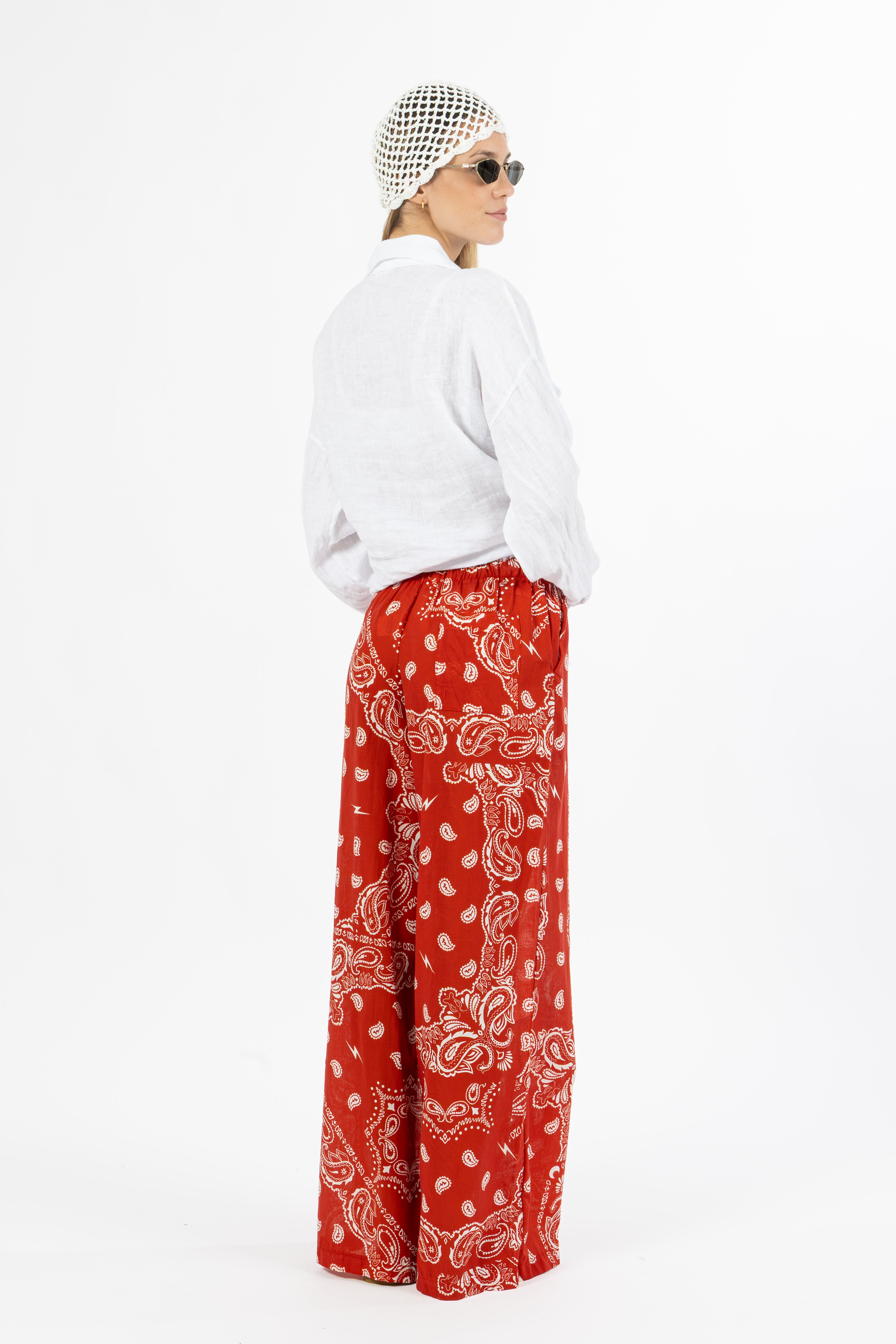 Pantalone bandana rosso