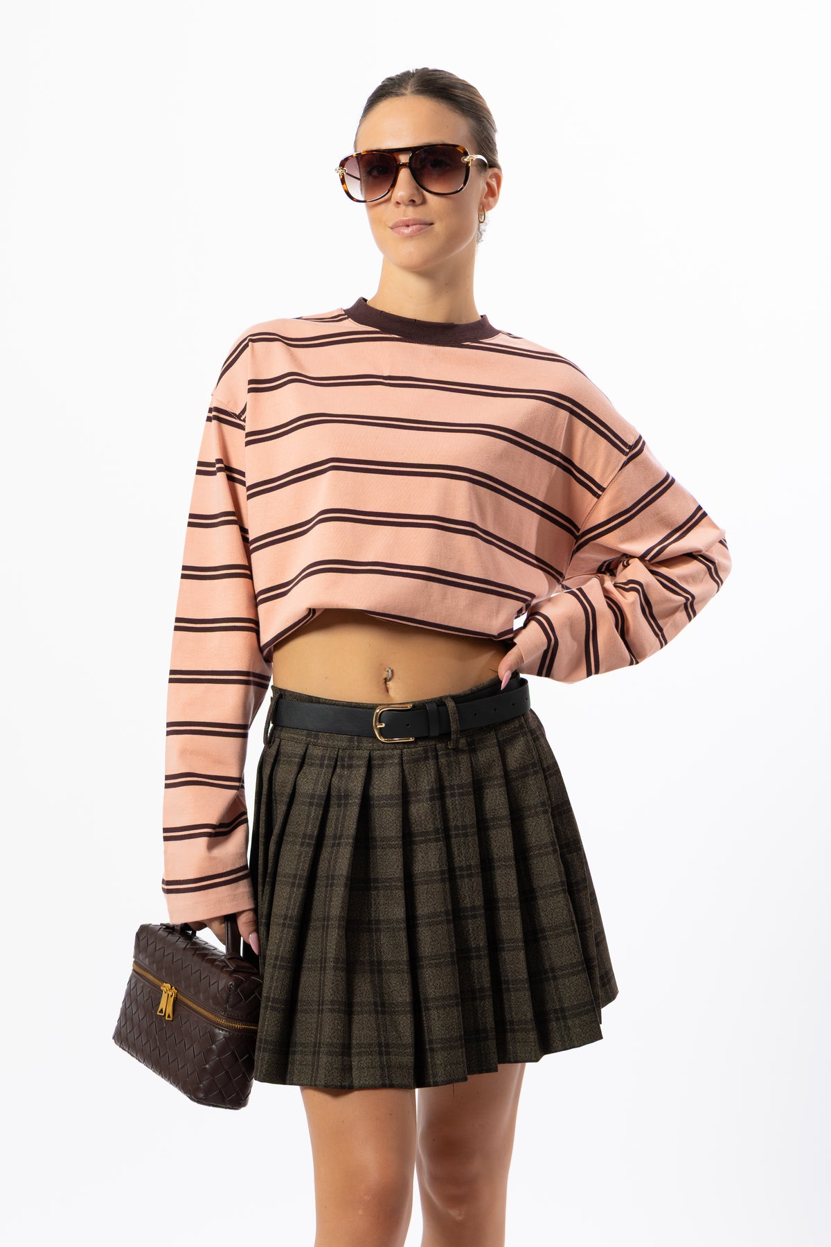 Minigonna pieghe tartan