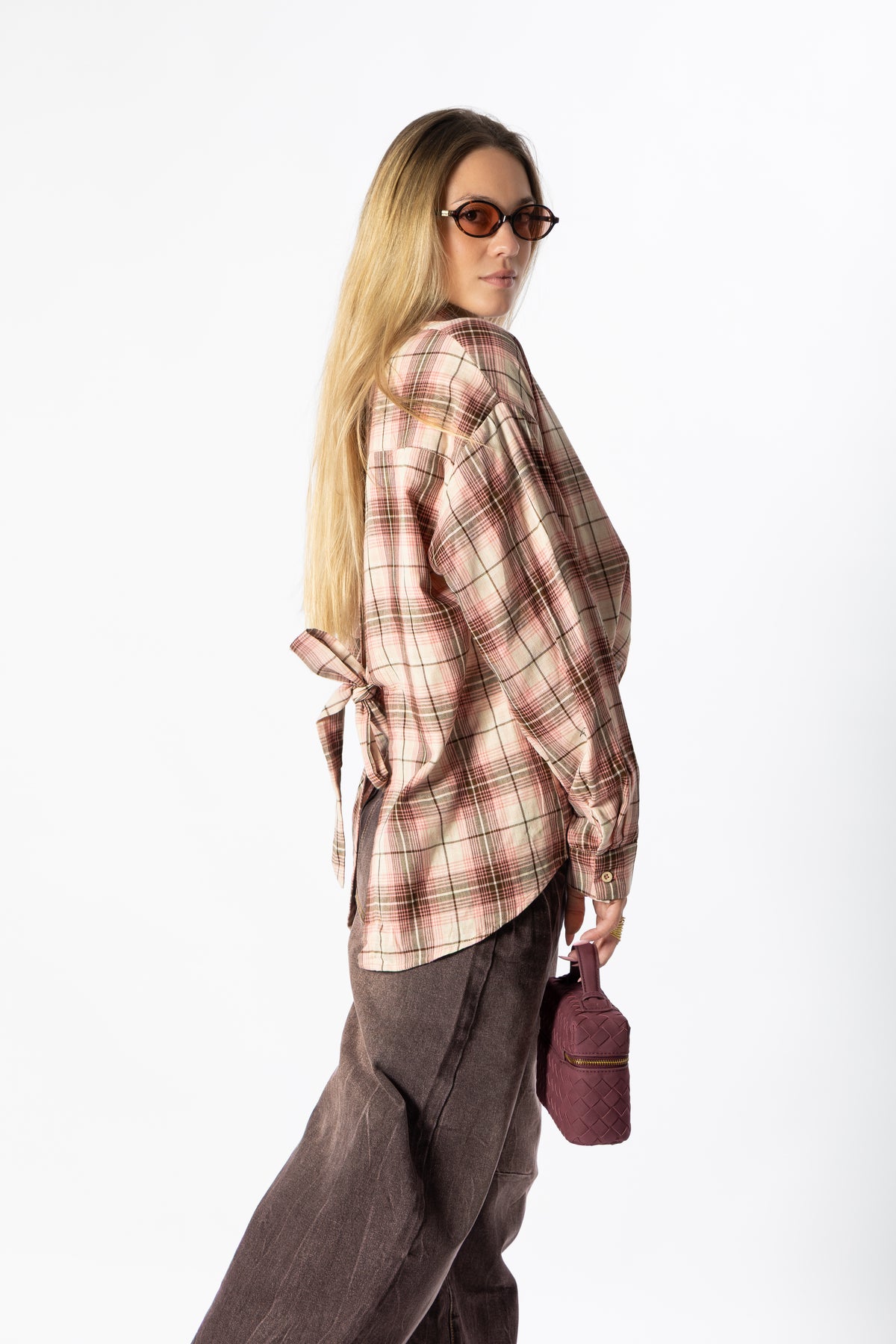 Camicia tartan fiocco