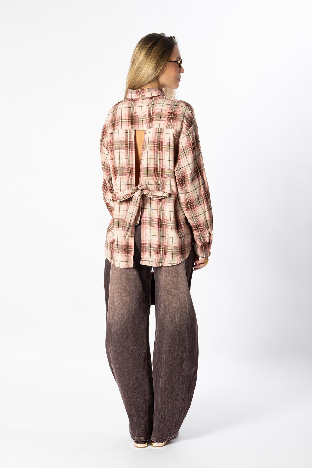 Camicia tartan fiocco