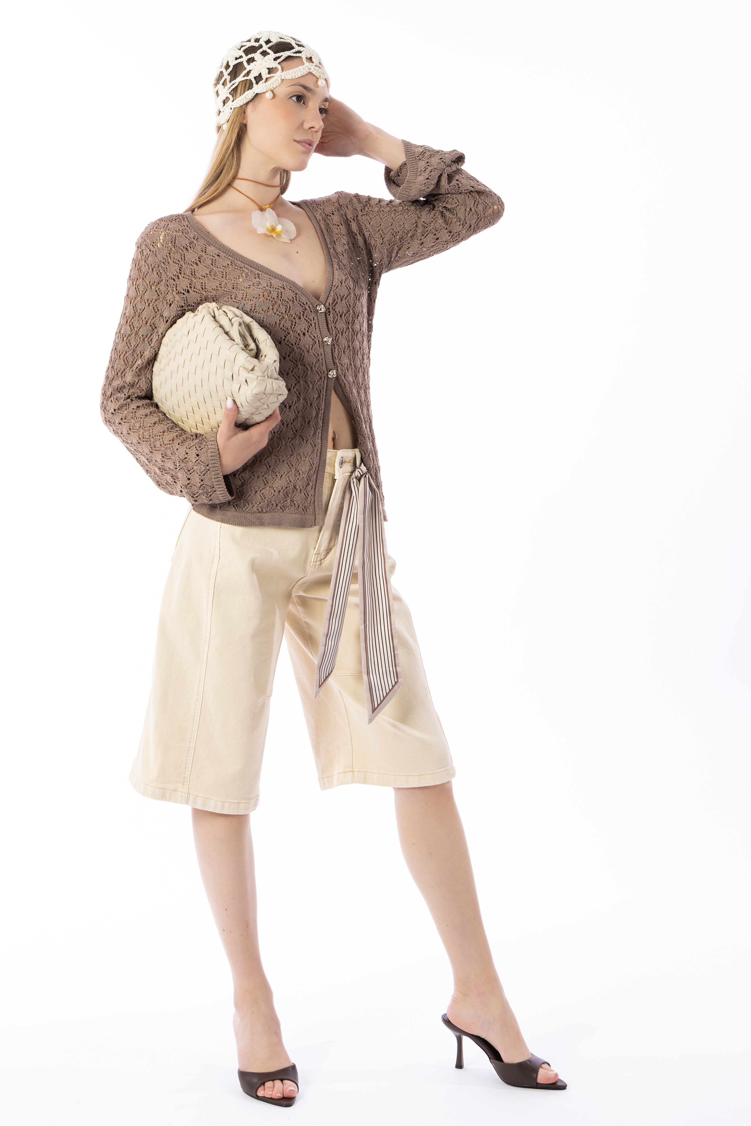 Cardigan taupe